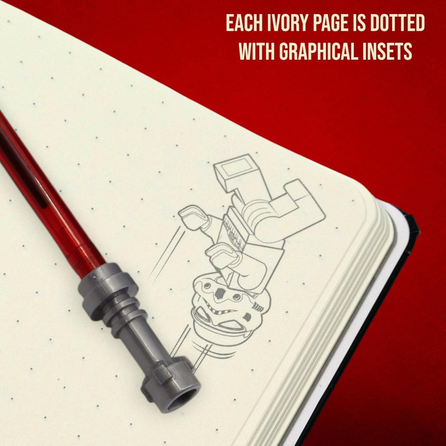 image:imageIQ LEGO Star Wars Notebook with Lightsaber Gel Pen Darth Vader 53492 Hardcover Dotted