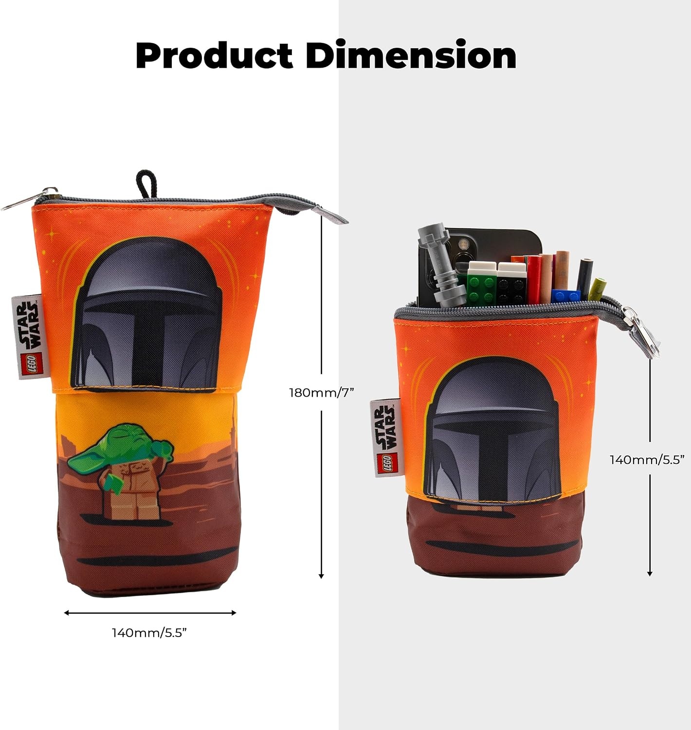 image:imageIQ LEGO Star Wars The Mandalorian Pop Up Pencil Case Grogu 53459