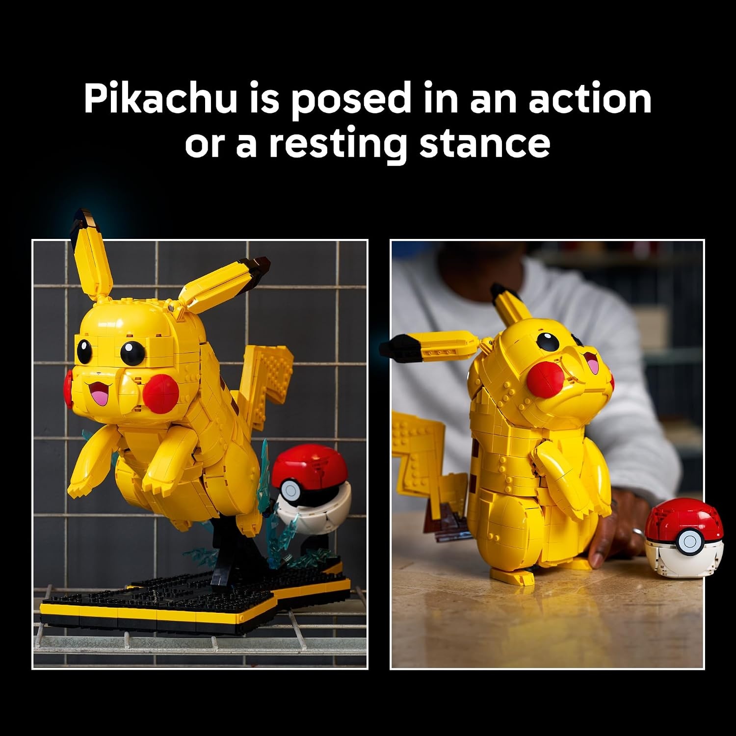 image:imageLEGO Pokmon Pikachu and Pok Ball Collectible Building Sets for Adults Ages 18 Pokmon Figure for Display Desk Shelf or Office Decor Gift for Men amp Women 72152