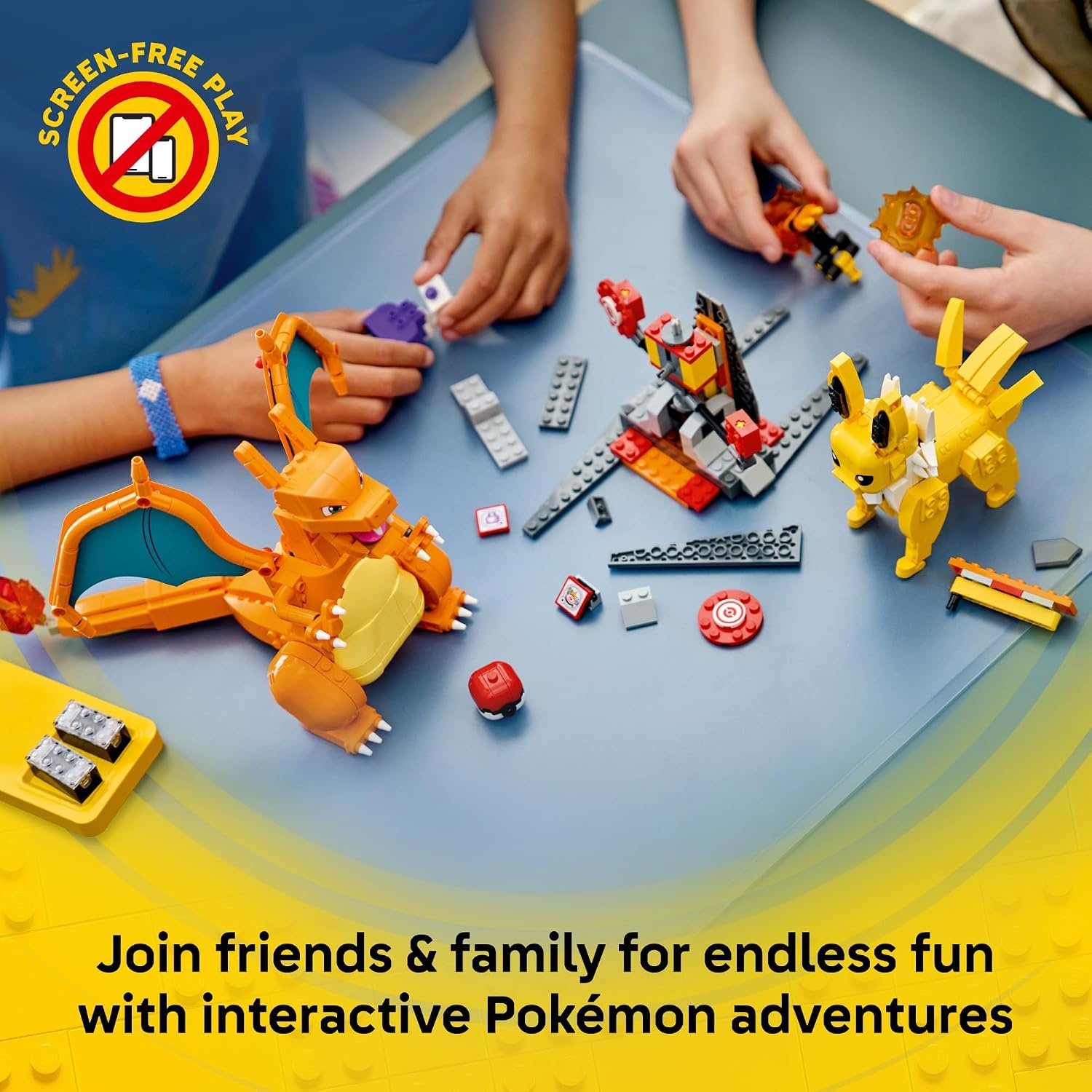 image:imageLEGO Pokmon SMART Play Charizard vs Jolteon Ultimate Battle 72167 AllinOne Building Set Boys amp Girls Ages 8 Interactive Pokmon Toys 2 SMART Bricks 4 Tags amp Charger 751 pieces