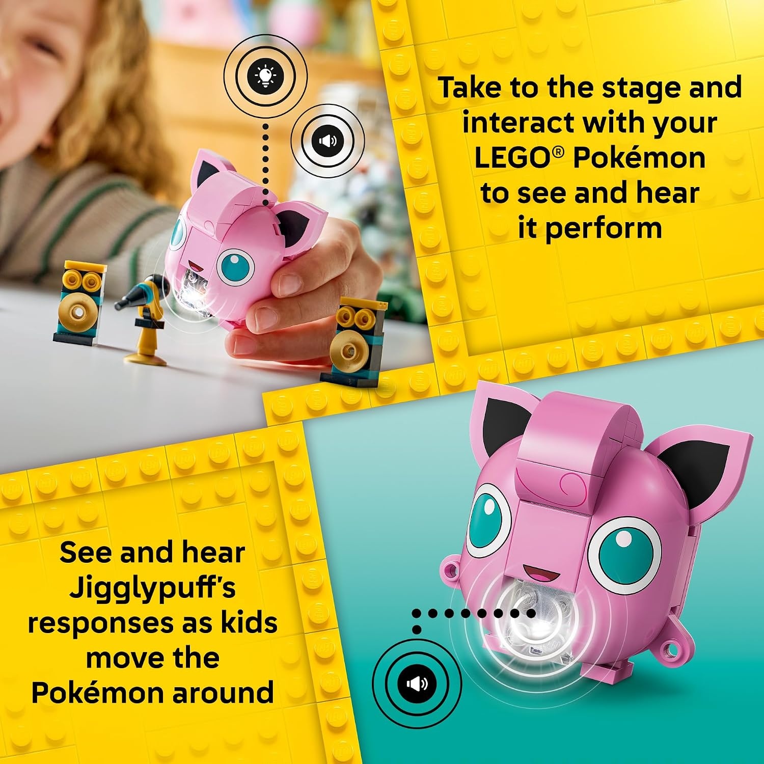 image:imageLEGO Pokmon SMART Play Jigglypuff Concert 72159 Compatible Set Building Toys Boys amp Girls Ages 7 Interactive Pokmon Toys 1 SMART Tag 88 pieces Gift Idea
