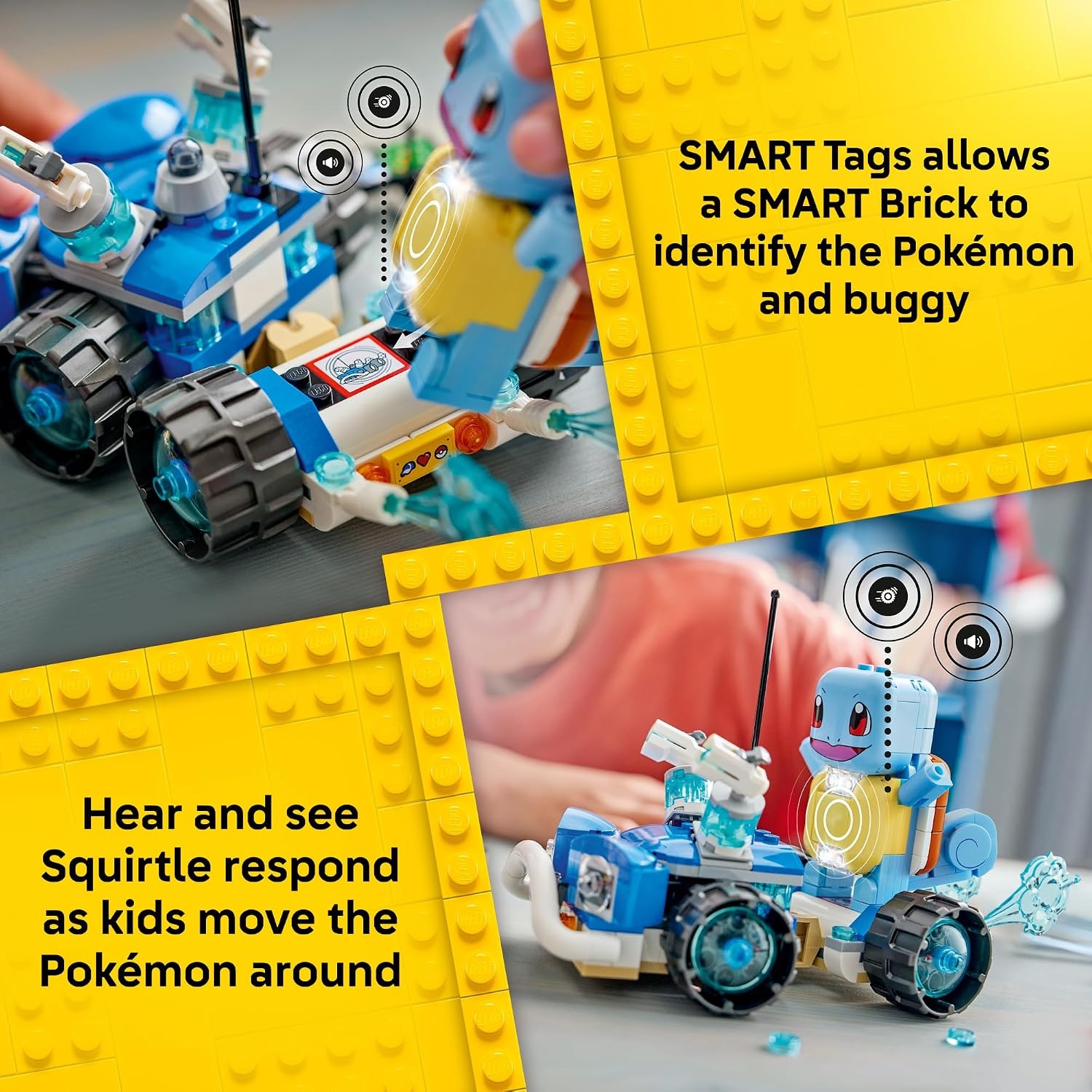 image:imageLEGO Pokmon SMART Play Trainers Buggy Adventure with Squirtle 72156 Compatible Set Building Toys Boys amp Girls Ages 7 Interactive Pokmon Toys 2 SMART Tags 320 pieces Gift Idea