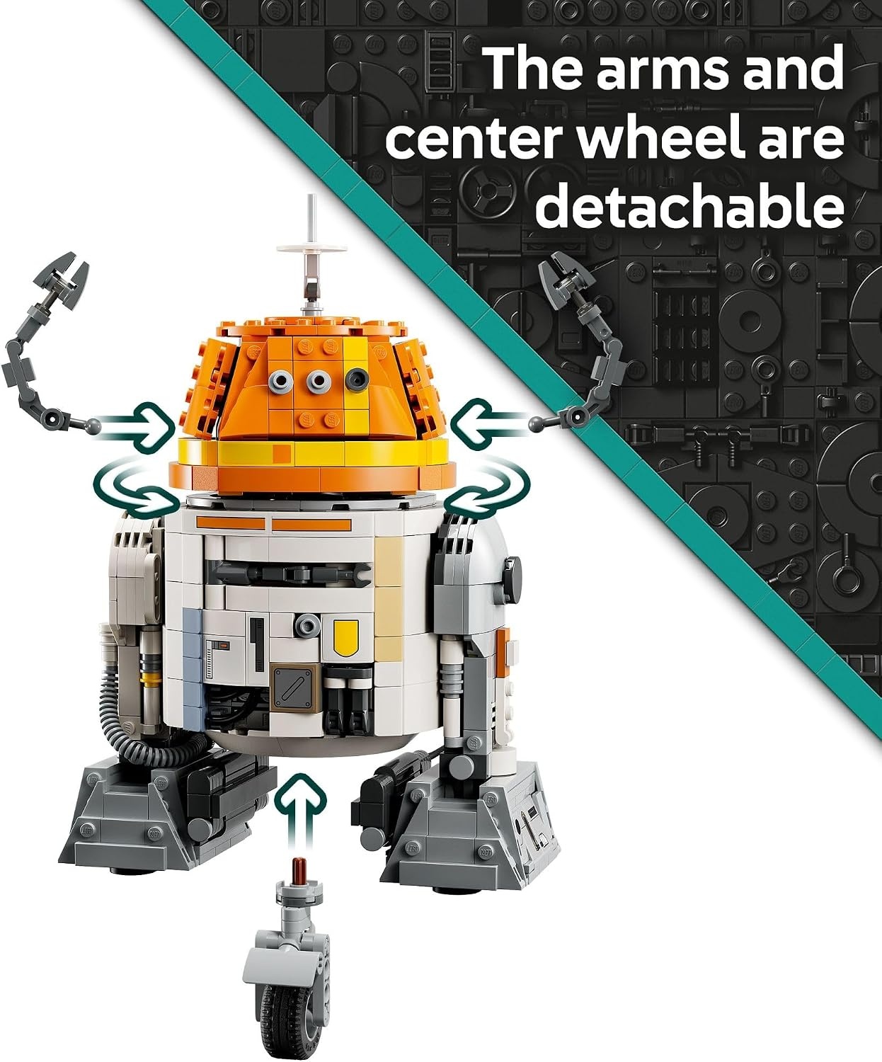 image:imageLEGO Star Wars Ahsoka Chopper C110P Astromech Droid Set Building Toy for Kids Ages 10 Makes a Great Gift for Boys and Girls Model Kit and Room Decor Idea for SciFi Adventure Fans 75416
