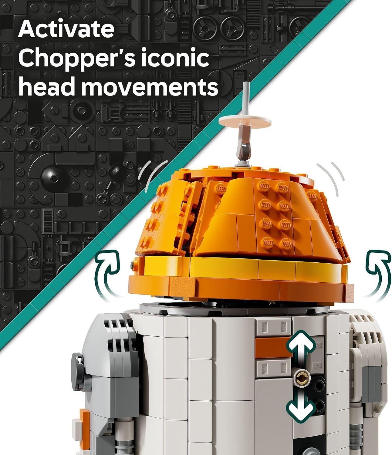 image:imageLEGO Star Wars Ahsoka Chopper C110P Astromech Droid Set Building Toy for Kids Ages 10 Makes a Great Gift for Boys and Girls Model Kit and Room Decor Idea for SciFi Adventure Fans 75416
