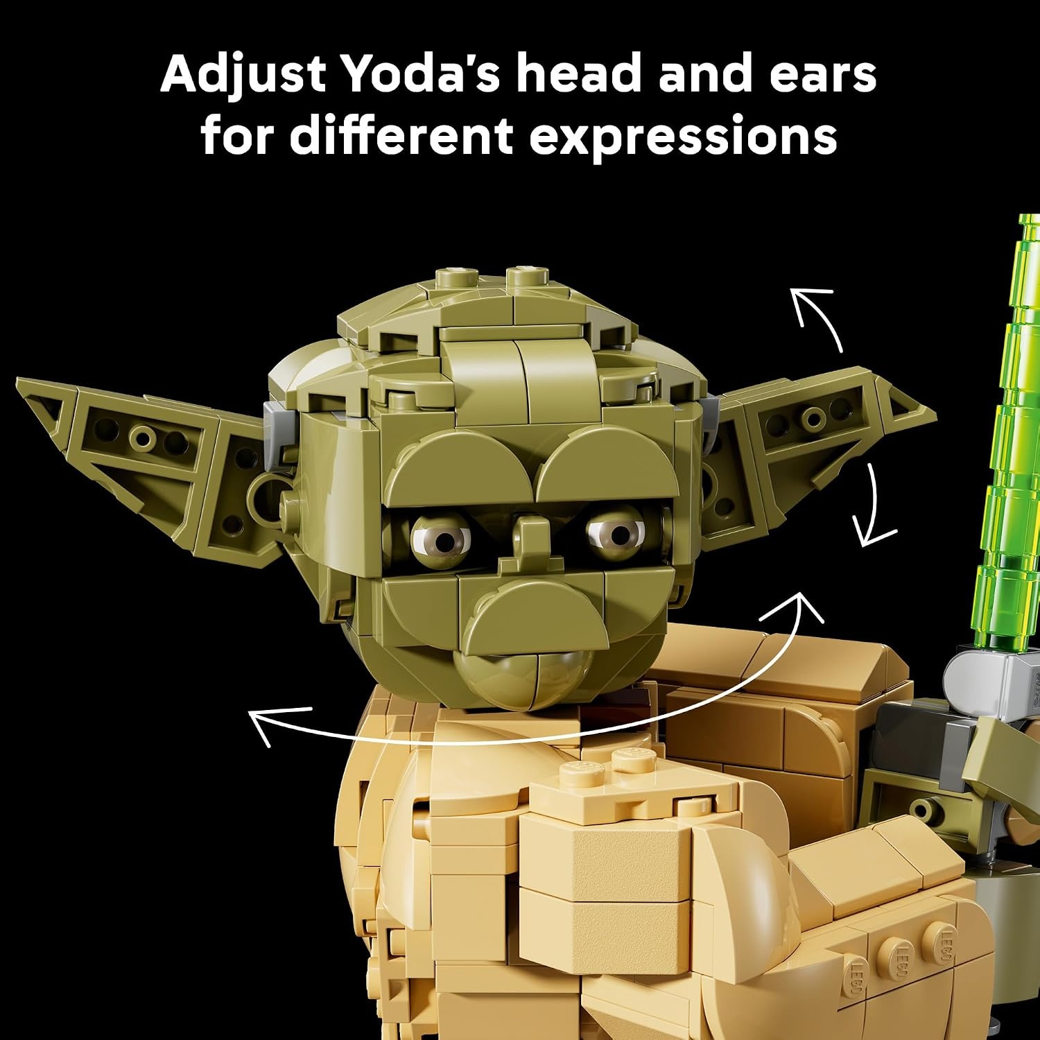 image:imageLEGO Star Wars Attack of the Clones Yoda Bust with Lightsaber Collectible Building Set for Adults Ages 18 Star Wars Gift for Men amp Women Bedroom or Shelf Decor 75438