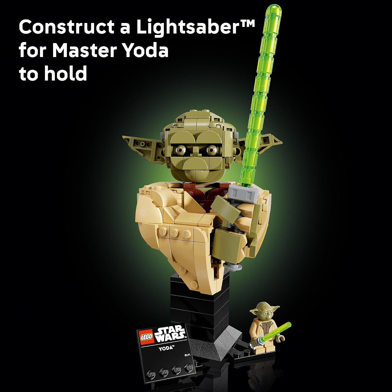 image:imageLEGO Star Wars Attack of the Clones Yoda Bust with Lightsaber Collectible Building Set for Adults Ages 18 Star Wars Gift for Men amp Women Bedroom or Shelf Decor 75438