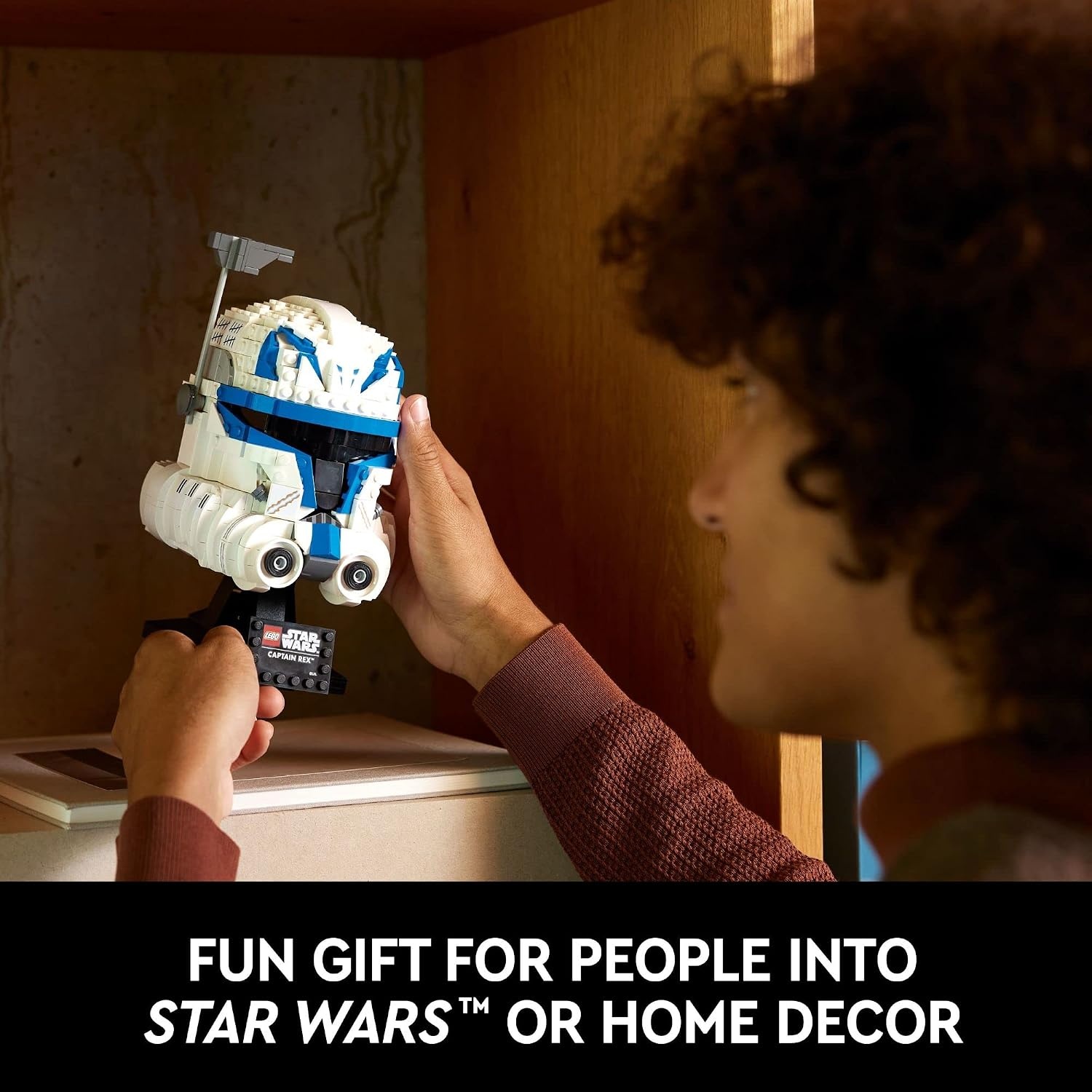 image:imageLEGO Star Wars Captain Rex Helmet Building Set The Clone Wars Collectible Model for Adults Star Wars Memorabilia 75349