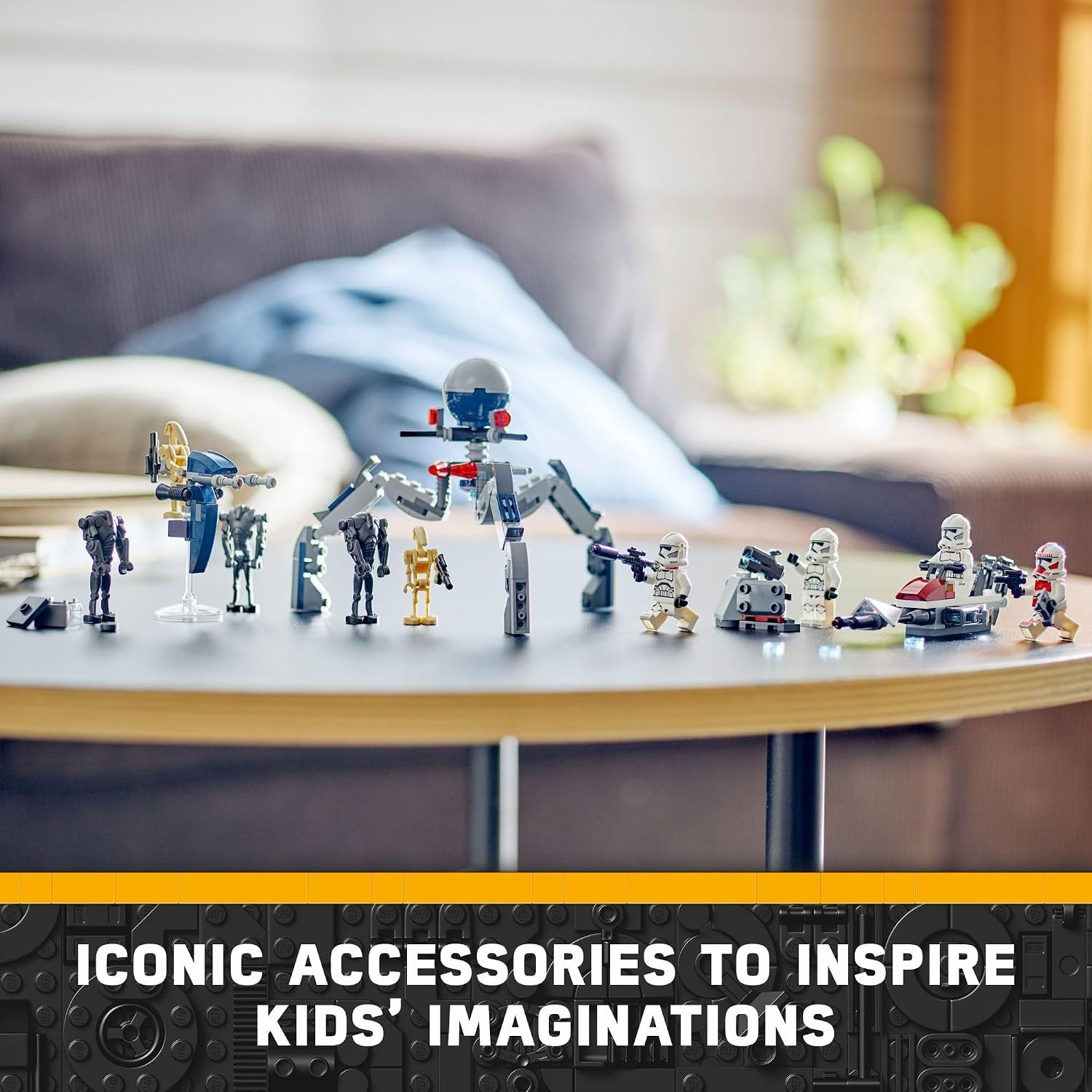 image:imageLEGO Star Wars Clone Trooper amp Battle Droid Battle Pack Set for Kids Buildable Toy Speeder Bike Vehicle TriDroid and Defensive Post Collectible Gift for Boys and Girls Aged 7 and Up 75372