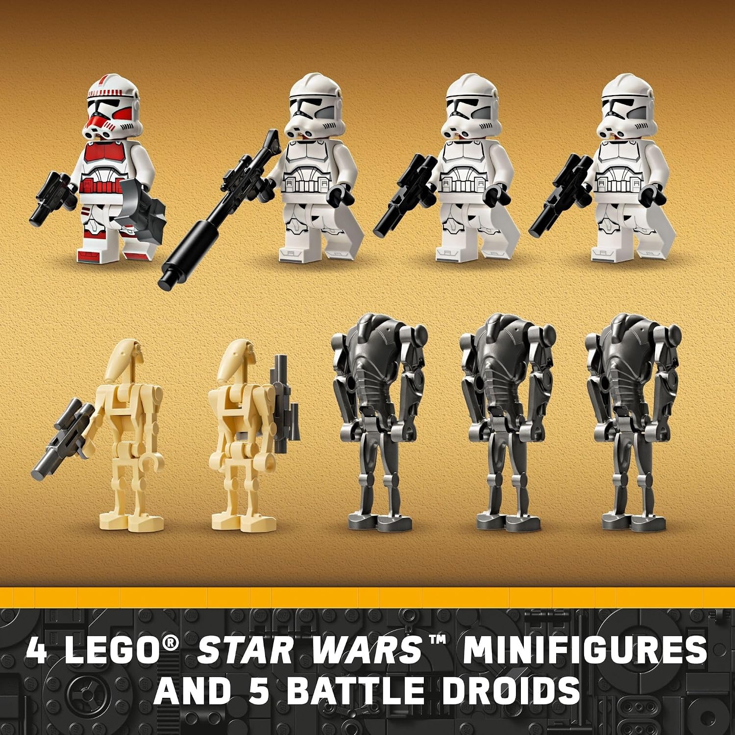 image:imageLEGO Star Wars Clone Trooper amp Battle Droid Battle Pack Set for Kids Buildable Toy Speeder Bike Vehicle TriDroid and Defensive Post Collectible Gift for Boys and Girls Aged 7 and Up 75372