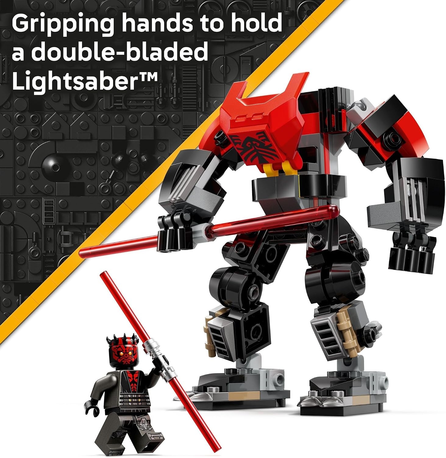 image:imageLEGO Star Wars Darth Maul Mech Kids Toy Building Toy with Pretend Play Lightsaber Birthday Gift Idea for Boys and Girls Ages 6 Collectible Decor for Fans of The Clone Wars 75411