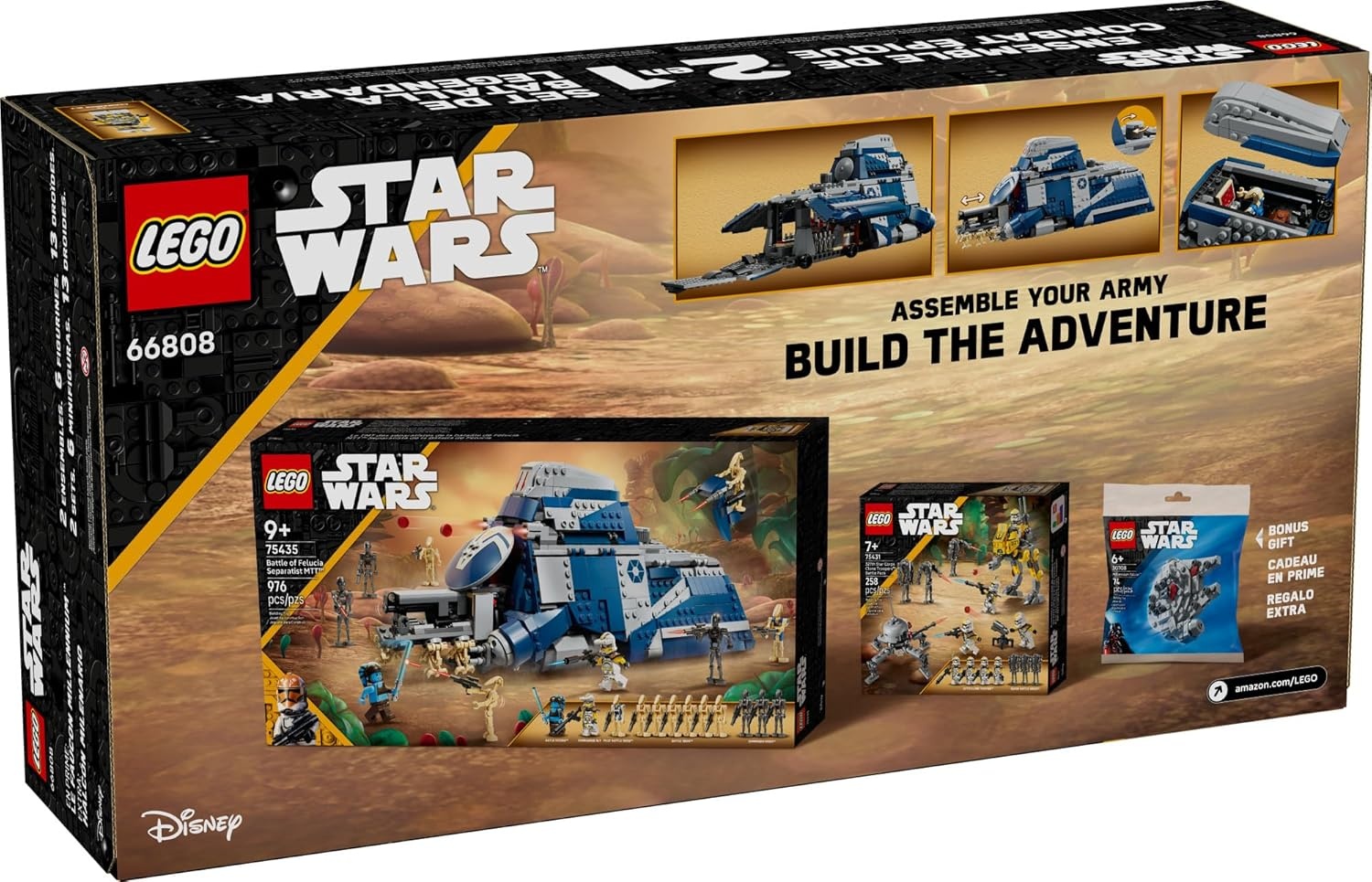 image:imageLEGO Star Wars Epic Battle Set CoPack Pretend Play Building Toy for Boys amp Girls Ages 7 Includes 13 Droid Figures 6 Minifigures amp Bonus Gift Gift for Birthdays 66808