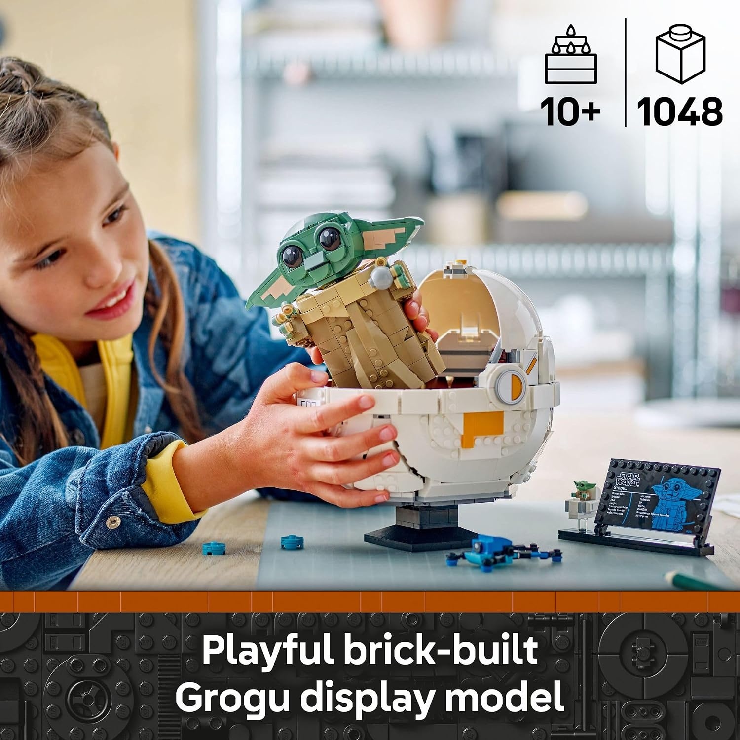 image:imageLEGO Star Wars Grogu with Hover Pram Building Toy Set Star Wars Toy for Kids Boys amp Girls Ages 10 Gift Idea for Birthday 75403