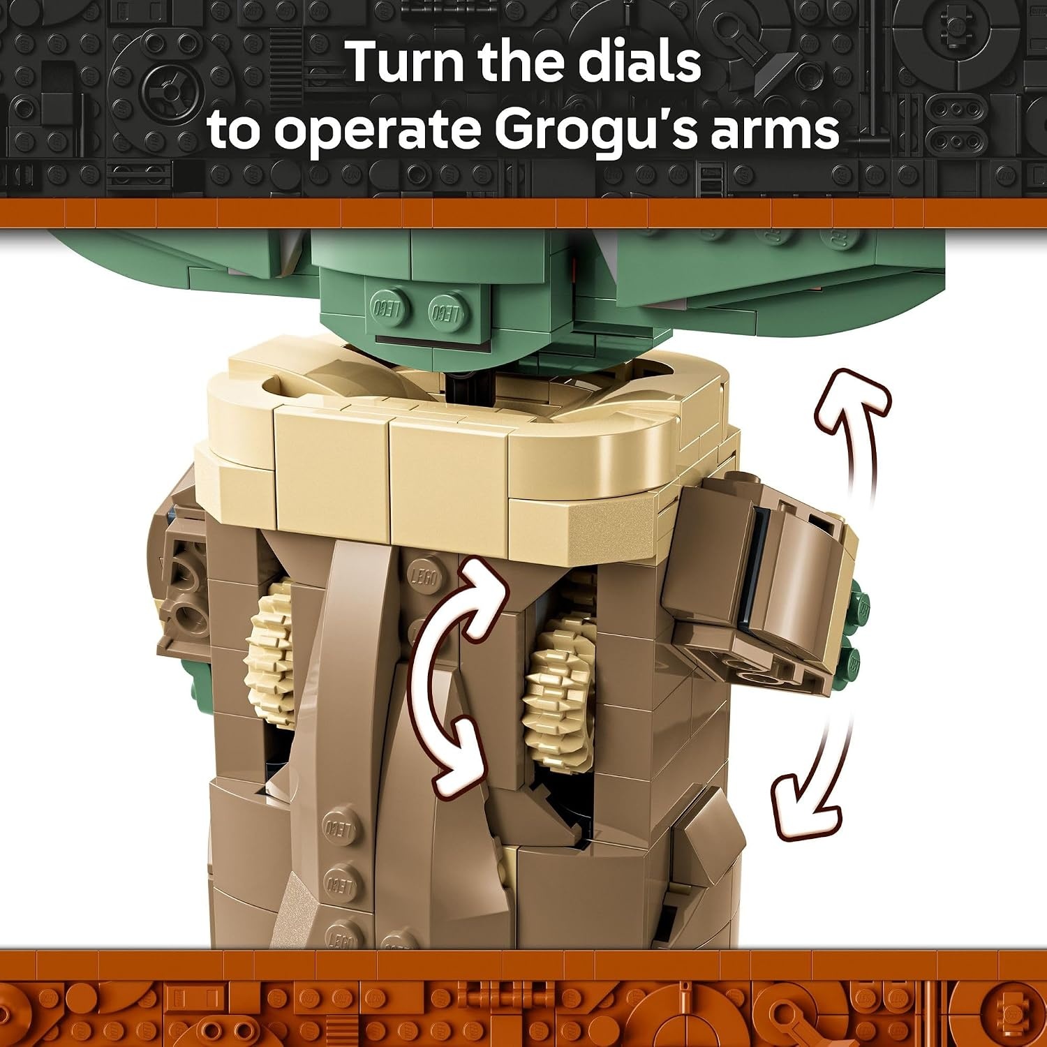 image:imageLEGO Star Wars Grogu with Hover Pram Building Toy Set Star Wars Toy for Kids Boys amp Girls Ages 10 Gift Idea for Birthday 75403