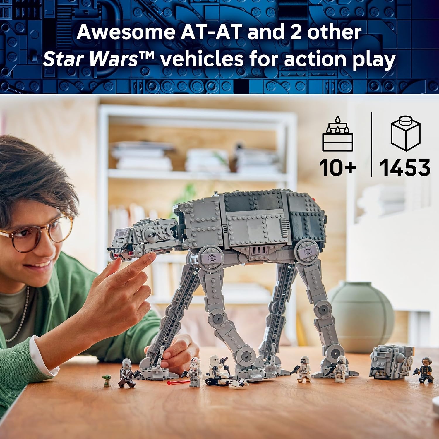 image:imageLEGO Star Wars Imperial Remnant ATAT with INT4 75454 Building Toy for Boys amp Girls Ages 10 Display as Bedroom Decor 6 Minifigures 1453 pieces Gift for Birthdays
