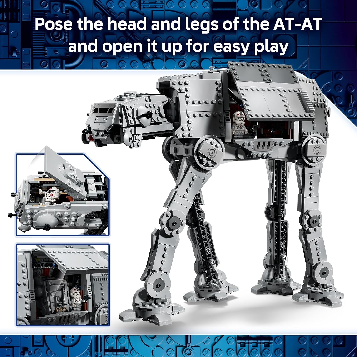 image:imageLEGO Star Wars Imperial Remnant ATAT with INT4 75454 Building Toy for Boys amp Girls Ages 10 Display as Bedroom Decor 6 Minifigures 1453 pieces Gift for Birthdays