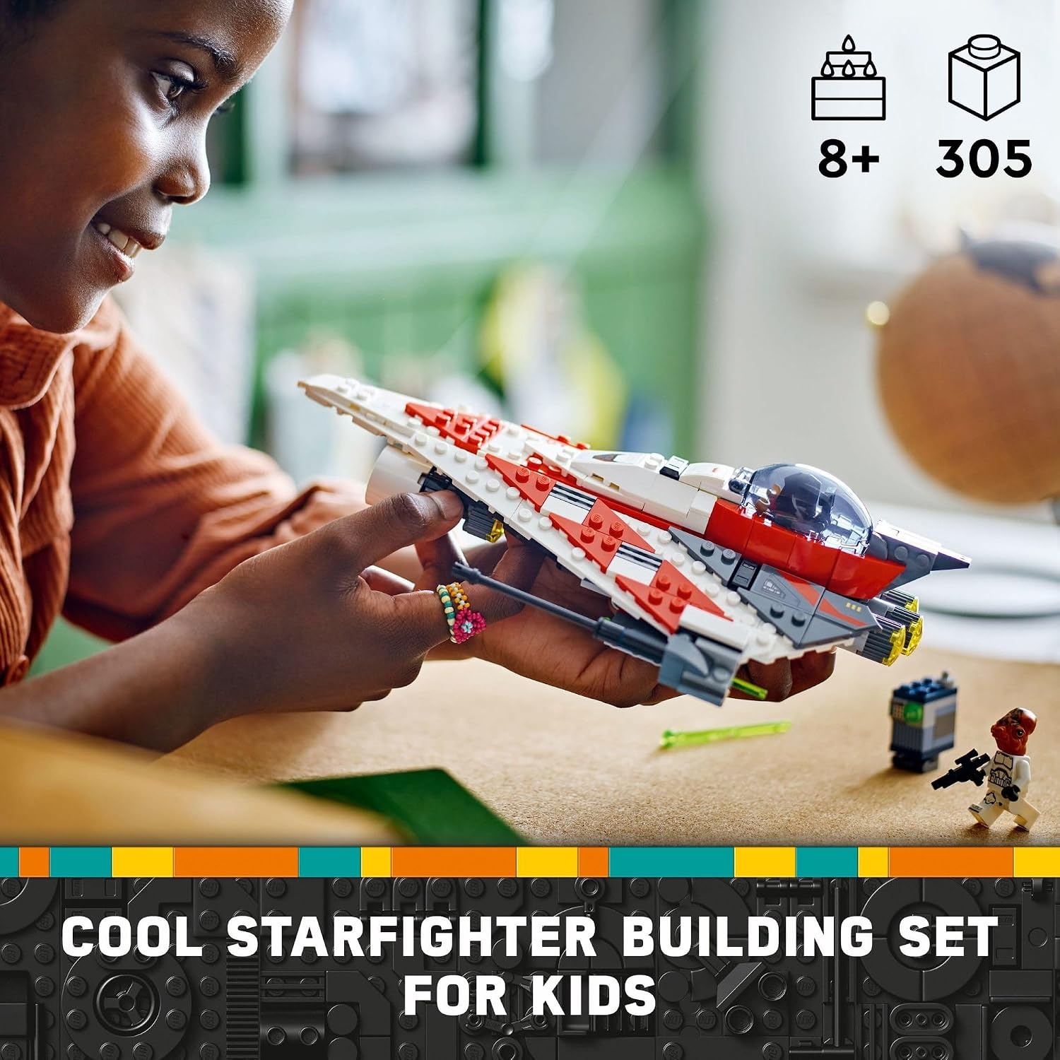 image:imageLEGO Star Wars Jedi Bobs Starfighter Buildable Toy Vehicle Brick Built Star Wars Starship with Jedi Bob Minifigure Birthday Gift Idea for Boys Girls or Any Fan Ages 8 and Up 75388