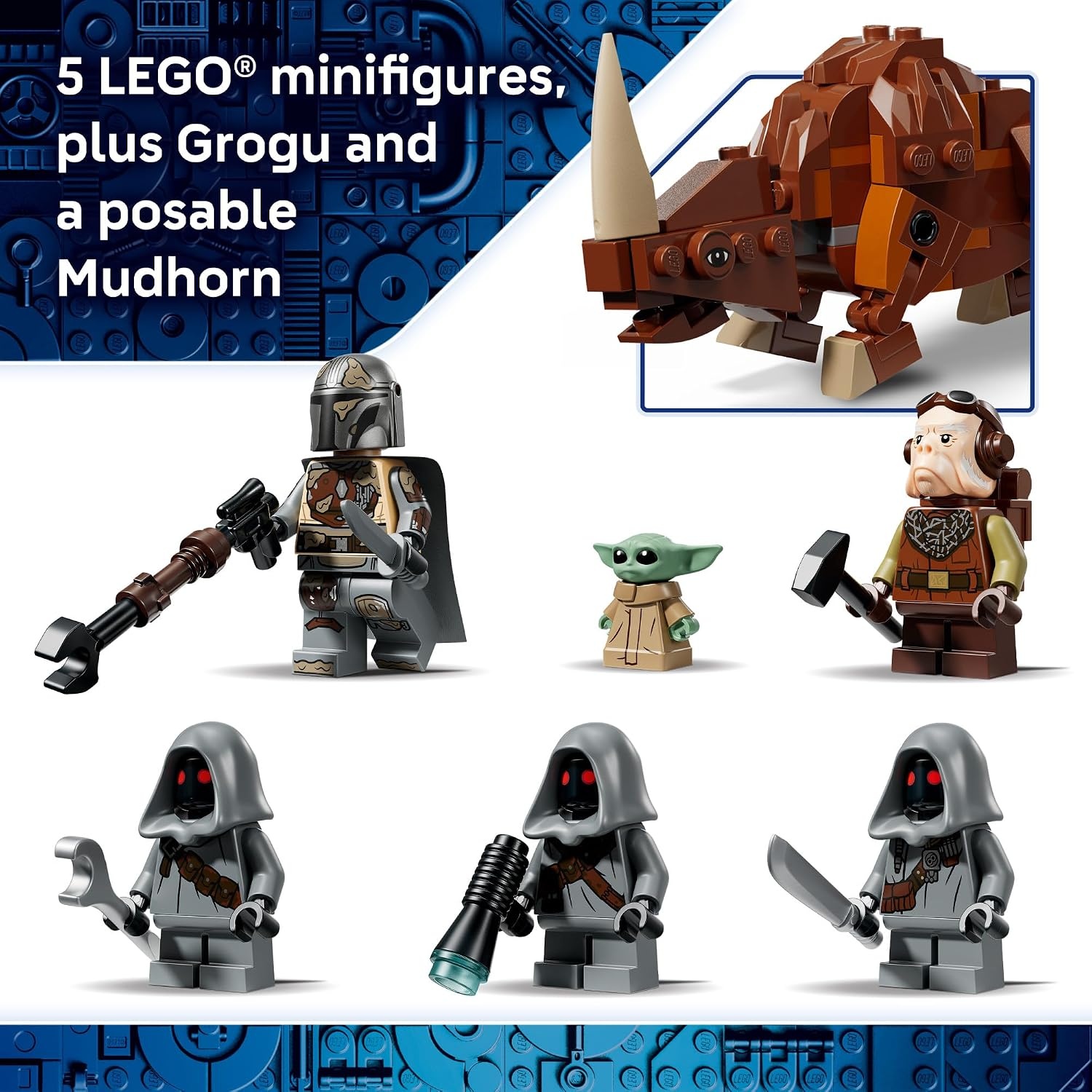 image:imageLEGO Star Wars Offworld Sandcrawler and Mudhorn 75453 Building Toy for Boys amp Girls Ages 14 Movie Playset 5 Minifigures amp Grogu Figure 1683 pieces Gift for Birthdays