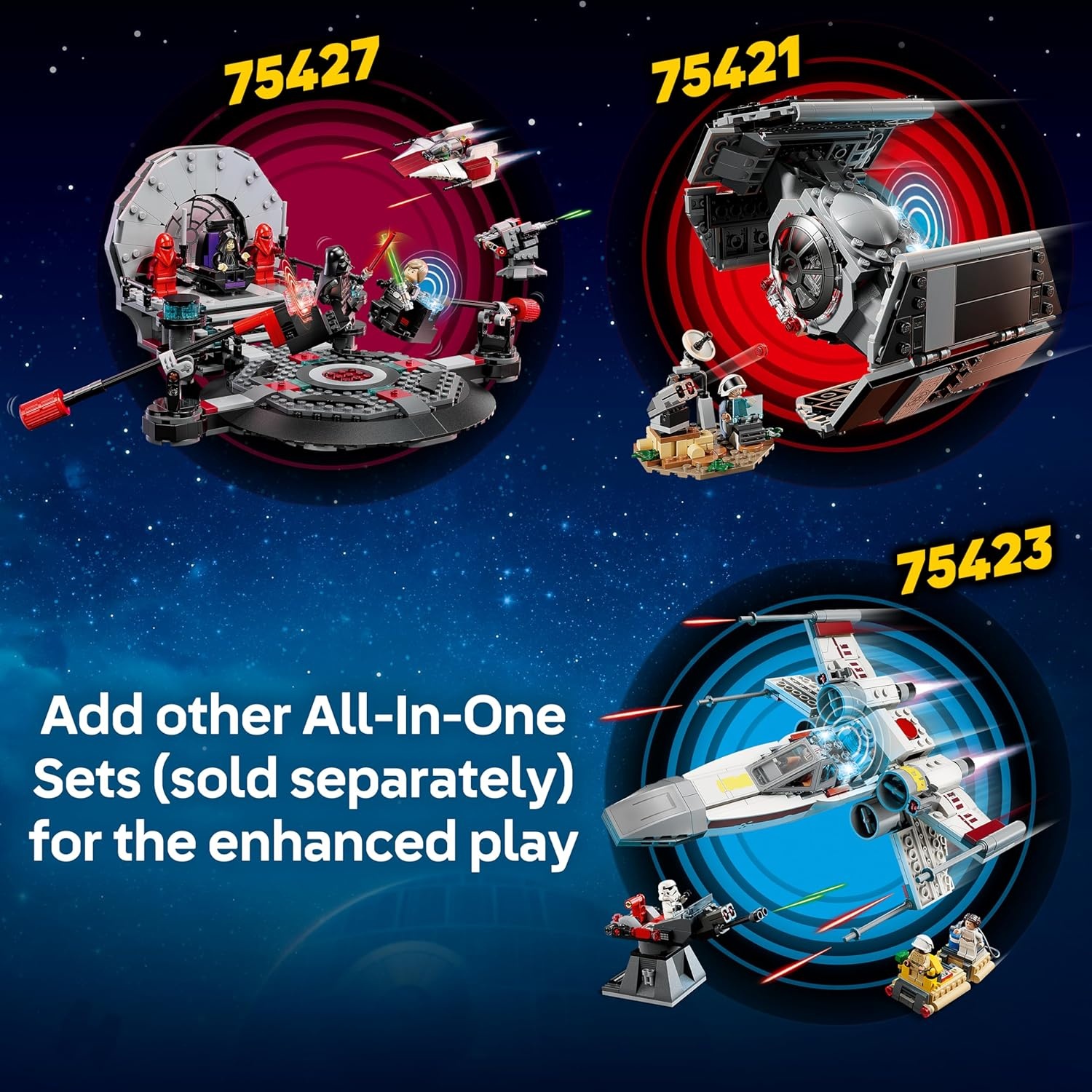 image:imageLEGO Star Wars SMART Play Throne Room Duel amp AWing Interactive Building Toy AllinOne Set Reacts to How You Move and Play with a SMART Brick Gift for Boys Girls and Kids Ages 9 75427