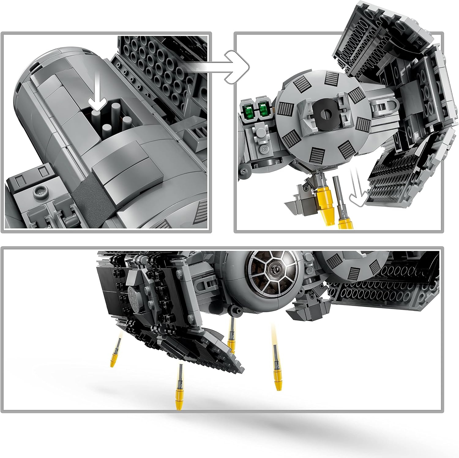 image:imageLEGO Star Wars TIE Bomber Model Building Kit Star Wars Toy Starfighter with Gonk Droid Figure Darth Vader Minifigure and Lightsaber Collectible Star Wars Gift for 9 Year Olds 75347
