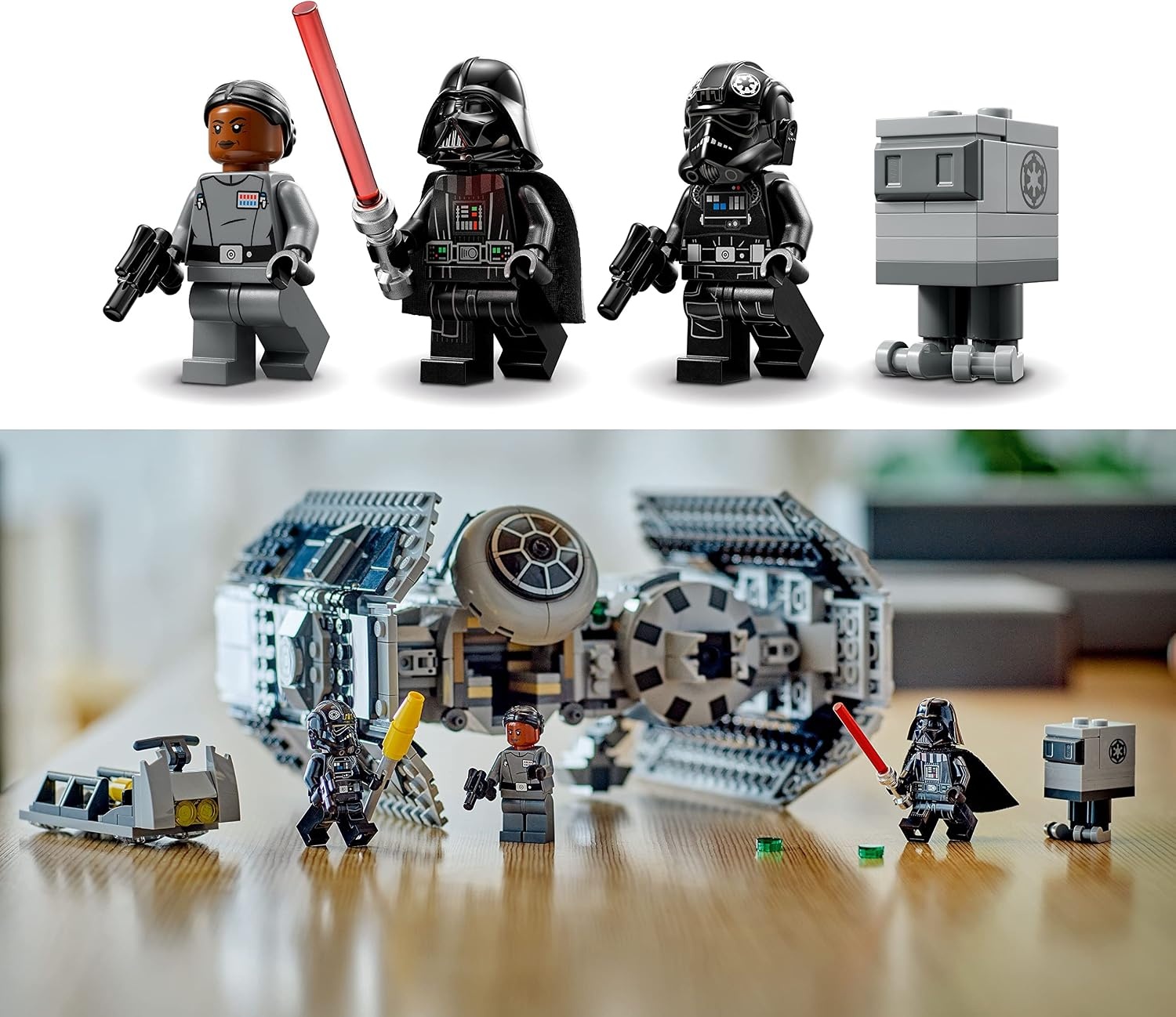 image:imageLEGO Star Wars TIE Bomber Model Building Kit Star Wars Toy Starfighter with Gonk Droid Figure Darth Vader Minifigure and Lightsaber Collectible Star Wars Gift for 9 Year Olds 75347