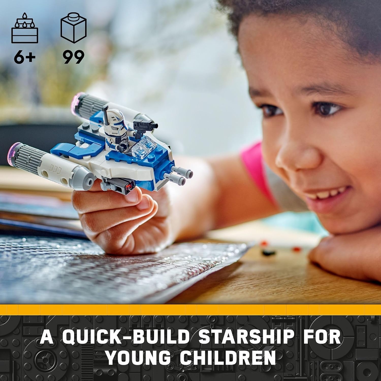 image:imageLEGO Star Wars The Clone Wars Captain Rex YWing Microfighter Building Set Collectible Star Wars YWing Toy for Kids with Captain Rex Minifigure Gift for Boys amp Girls Ages 6 and Up 75391