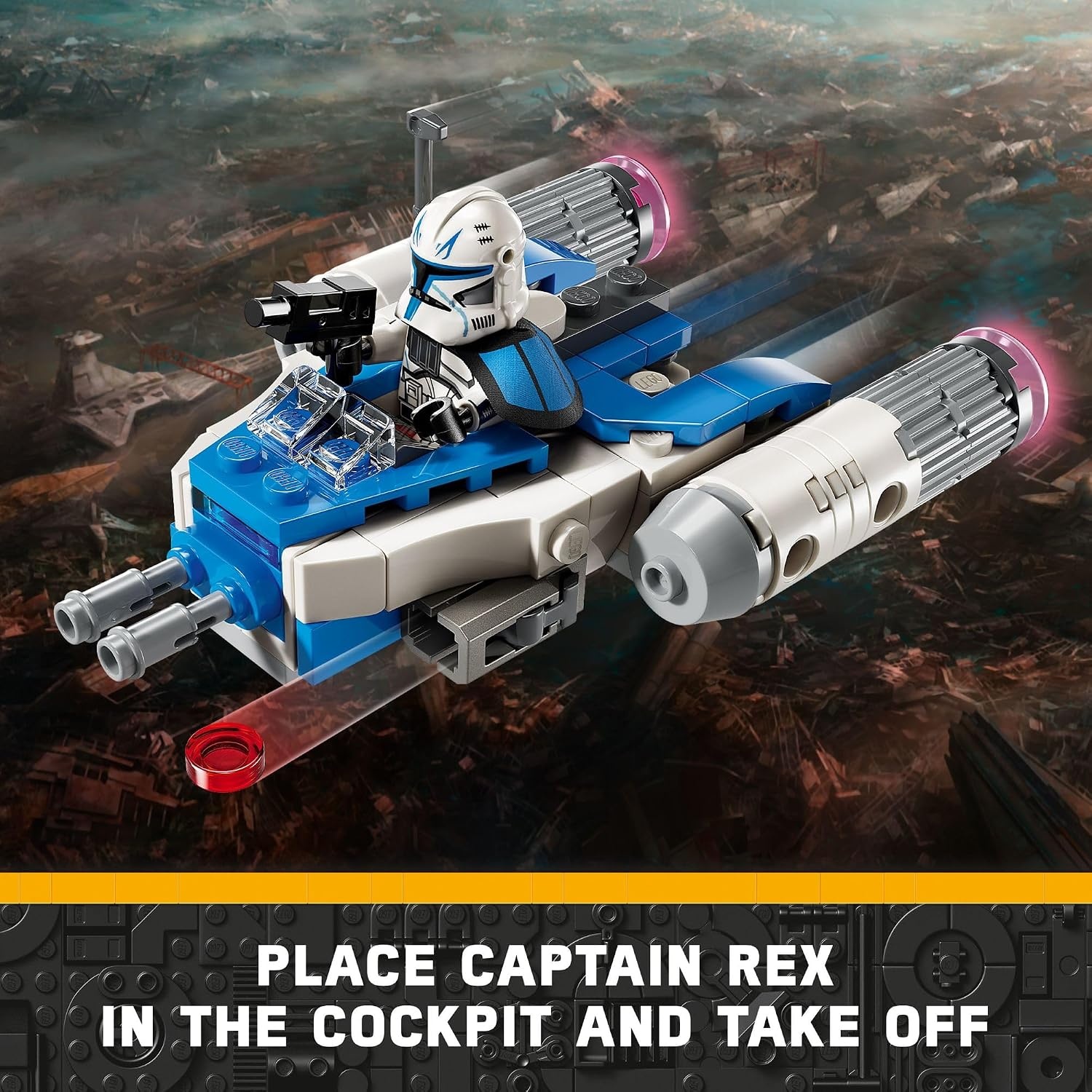 image:imageLEGO Star Wars The Clone Wars Captain Rex YWing Microfighter Building Set Collectible Star Wars YWing Toy for Kids with Captain Rex Minifigure Gift for Boys amp Girls Ages 6 and Up 75391