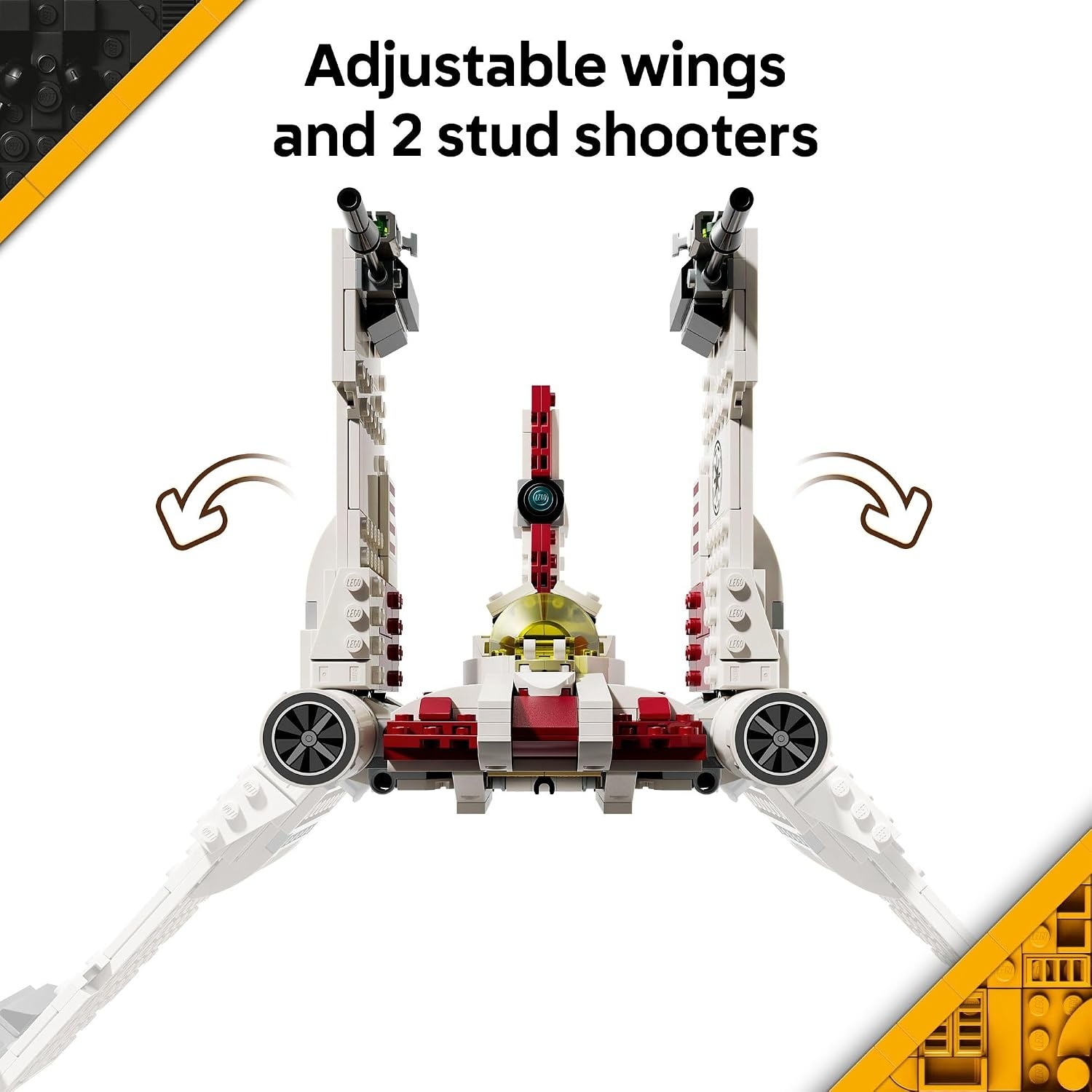 image:imageLEGO Star Wars The Clone Wars V19 Torrent Starfighter Building Toy Pretend Play Set for Boys amp Girls Ages 9 Starship Model Kit W 3 Minifigures Gift Idea for Birthdays 75432