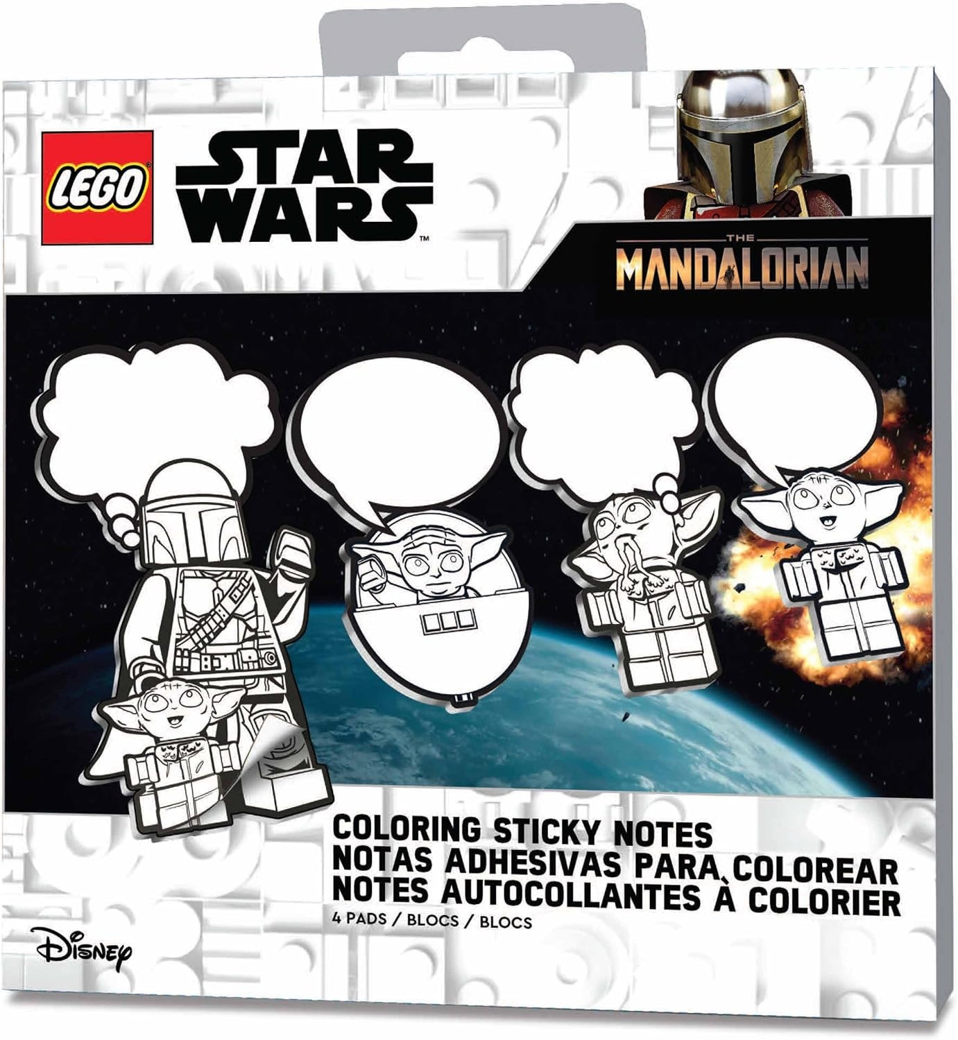 image:imageLEGO Star Wars The Mandalorian Coloring Sticky Notes Grogu 53480