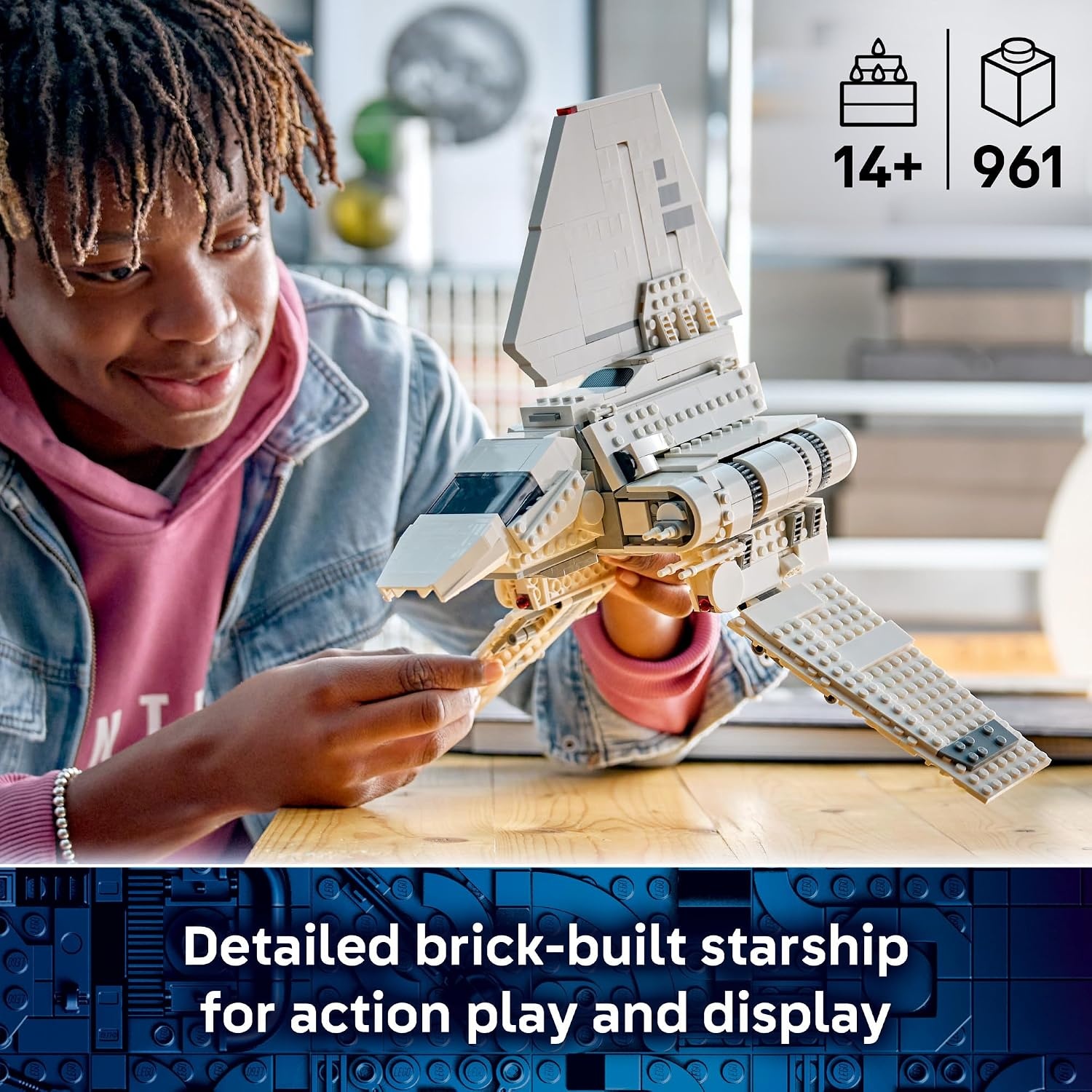 image:imageLEGO Star Wars The Mandalorian Imperial LambdaClass Shuttle Collectible Building Set for Boys amp Girls Ages 14 with 5 Minifigures Gift Idea for Teens 75459