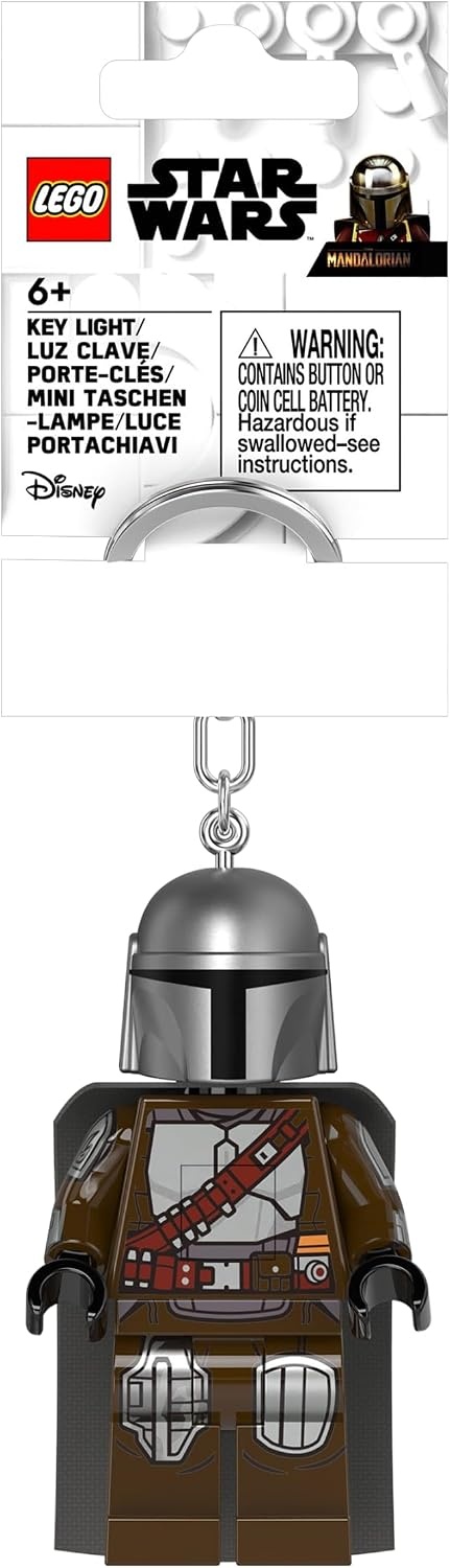 image:imageLEGO Star Wars The Mandalorian Key Light KE187H Large 3 Inch Tall Bag charm with LED light