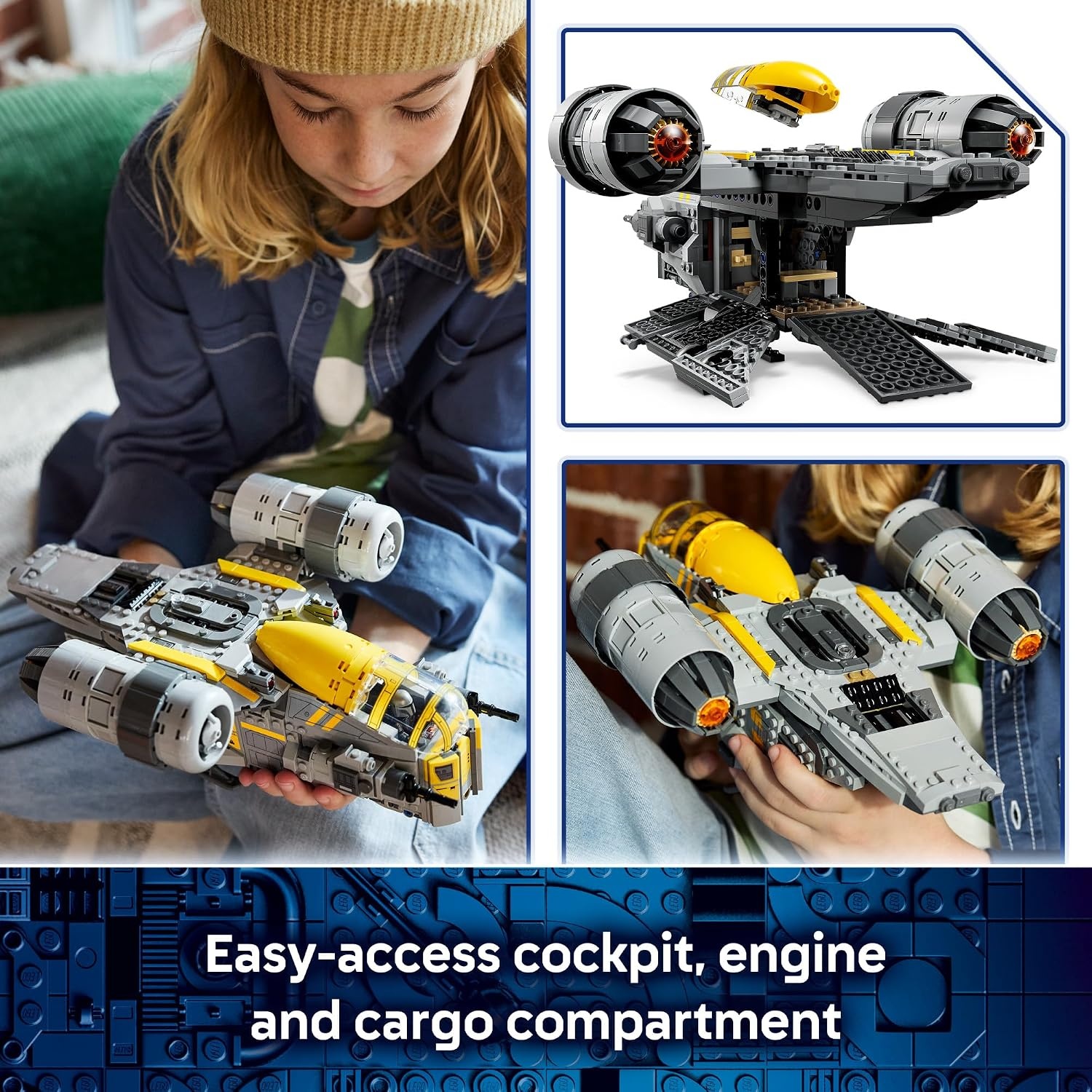 image:imageLEGO Star Wars The Mandalorian and Grogu The Razor Crest Building Toy Build and Display Set for Boys amp Girls Ages 10 Star Wars Gifts for Birthdays amp Fans 75447