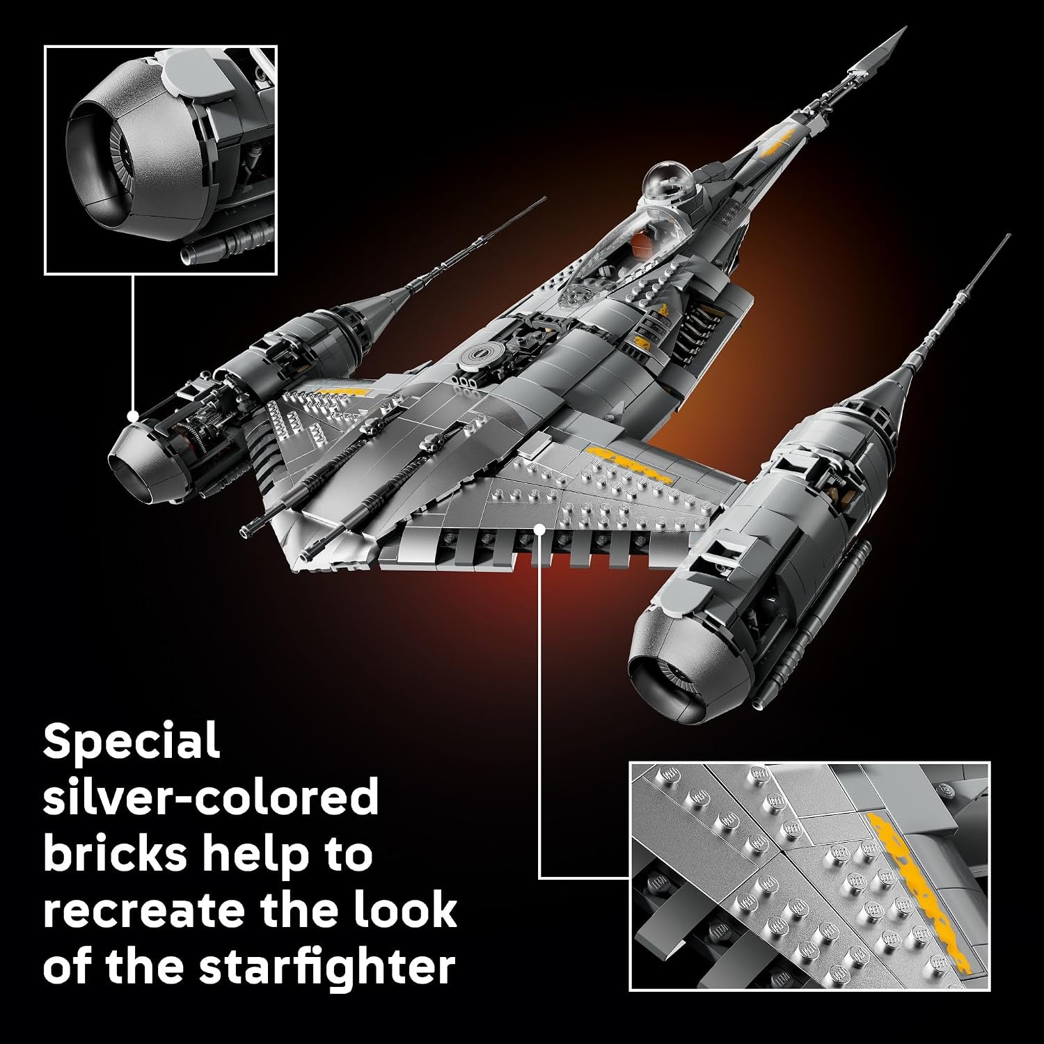 image:imageLEGO Star Wars The Mandalorians N1 Starfighter 75442 Collectible Building Set for Adults Ages 18 Movie Display for Bedroom or Book Shelf 1809 pieces Gift for Men amp Women