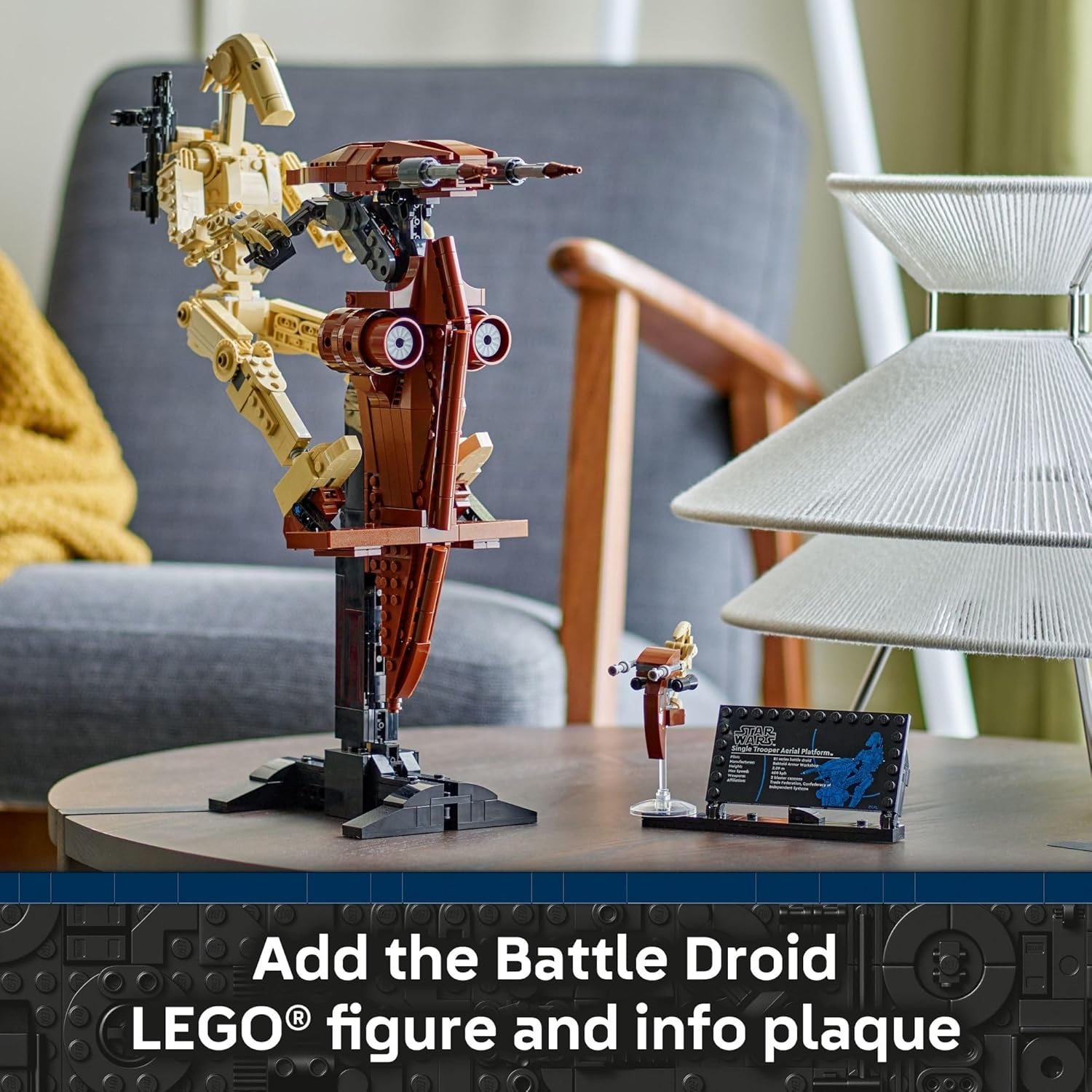 image:imageLEGO Star Wars The Phantom Menace Battle Droid with STAP Building amp Learning Toy for Boys amp Girls Ages 12 Star Wars Toy amp Model Kit Gift Idea for Birthdays 75428