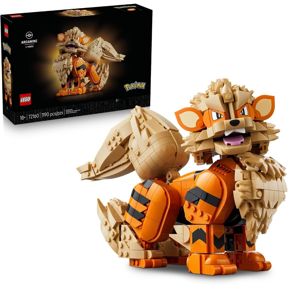 image:imageLEGO Pokmon Arcanine 72160 Collectible Building Set for Adults Ages 18 Posable Pokmon Model Kit for Display Bedroom Desk or Book Shelf Decor