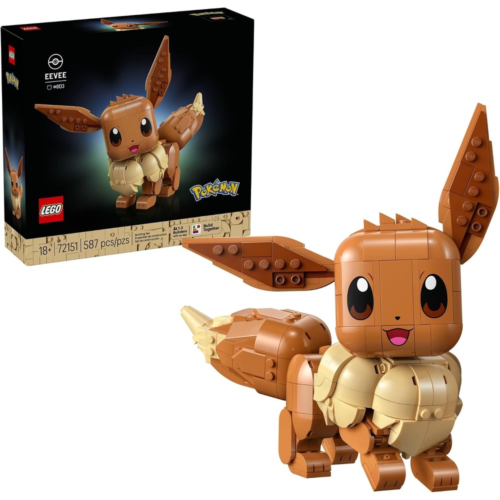 image:imageLEGO Pokmon Eevee Collectible Building Set for Adults Ages 18 Posable Pokmon Figure for Display Desk Bookshelf or Home Office Decor Gift for Men amp Women 72151