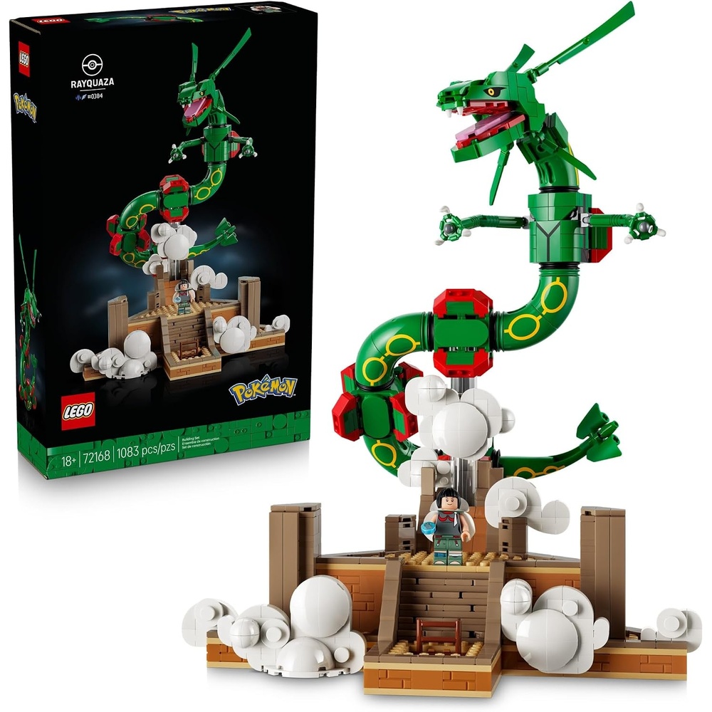 image:imageLEGO Pokmon Rayquaza 72168 Collectible Building Set for Adults Ages 18 Posable Pokmon Model Kit for Display Bedroom Desk or Book Shelf Decor