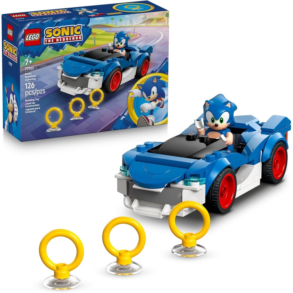 image:imageLEGO Sonic The Hedgehog Sonic Speedster Lightning Race Car Toy for Boys amp Girls  Toy Building Set WMinifigure for Kids amp Gamers Ages 7  Gift Idea for Birthdays  77117