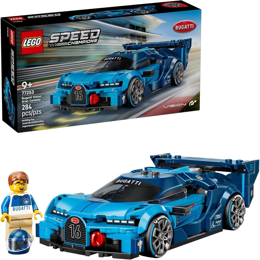 image:imageLEGO Speed Champions Bugatti Vision Gran Turismo Hyper Sports Car Building Toy for Kids amp Gamers Building Set WBugatti Driver Minifigure for Boys amp Girls Ages 9 Gift Idea for Birthdays 77253