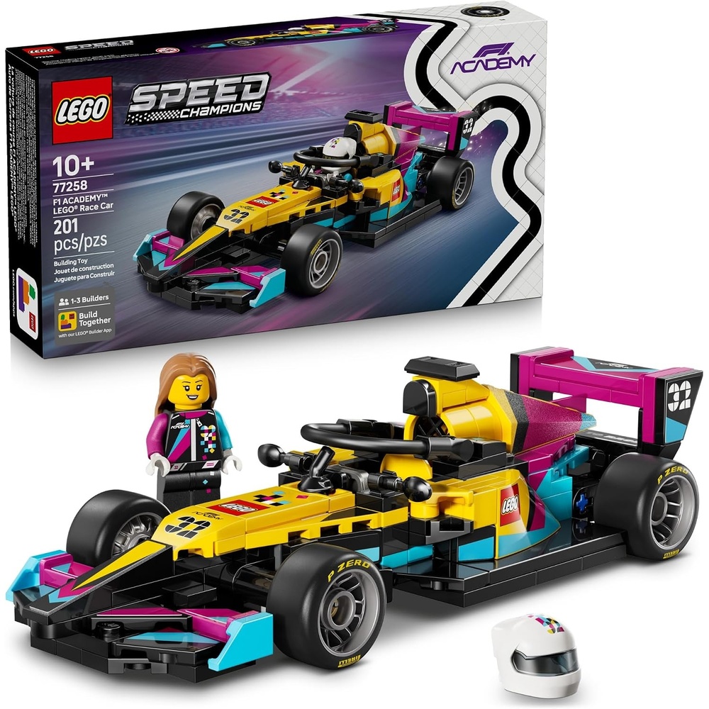 image:imageLEGO Speed Champions F1 ACADEMY Race Car Building Toy Pretend Play Racing Vehicle W F1 ACADEMY Minifigure Play amp Display Toy Car for Boys amp Girls Ages 10 Gift Idea for Birthdays 77258