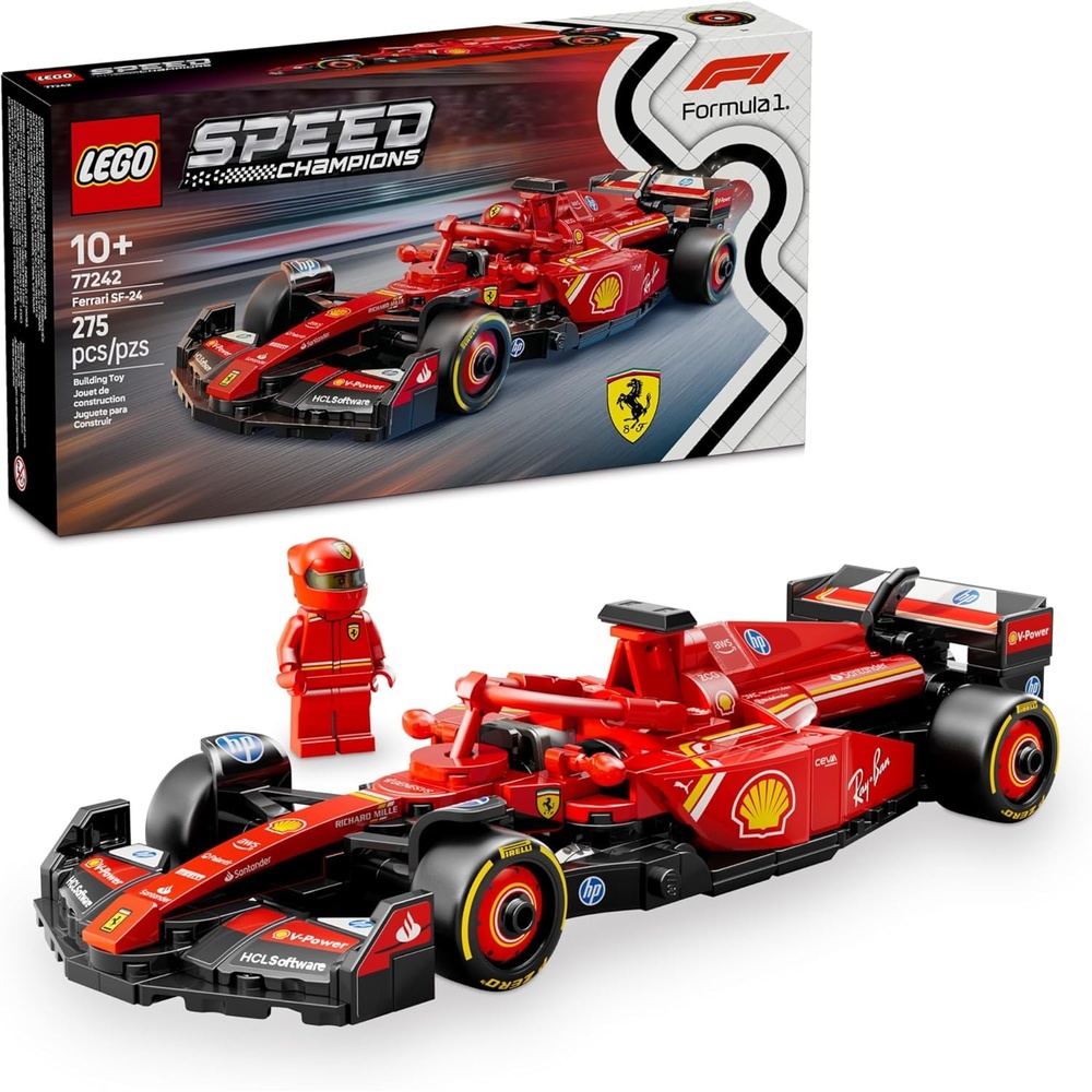 image:imageLEGO Speed Champions Ferrari SF24 F1 Race Car Toys Building Sets for Kids Boys amp Girls Ages 10 Ferrari F1 Model Car Kits for Display or Play Gift Ideas for Birthdays and Fans 77242