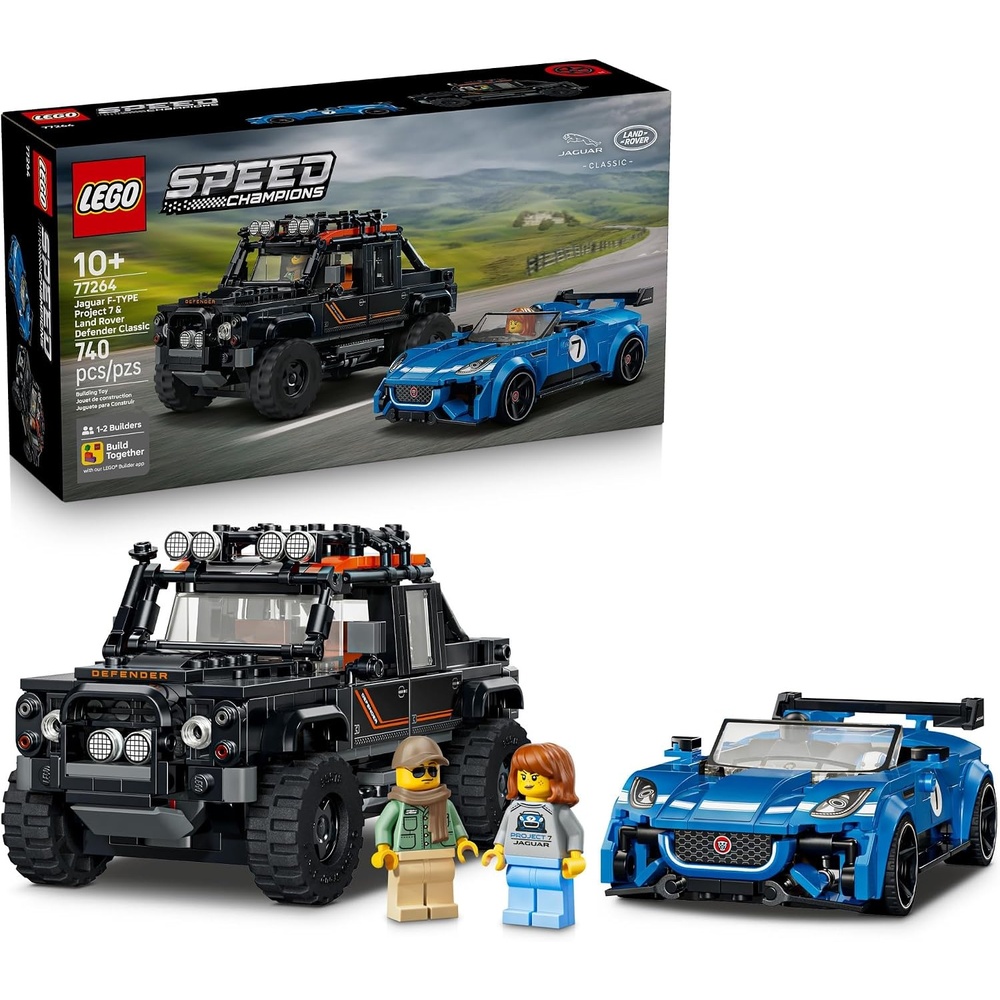 image:imageLEGO Speed Champions Jaguar Project 7 amp Land Rover Defender 77264 Building Toy for Boys amp Girls Ages 10 Detailed Toy Cars for Kids Play or Display Model 740 pieces Gift for Birthdays