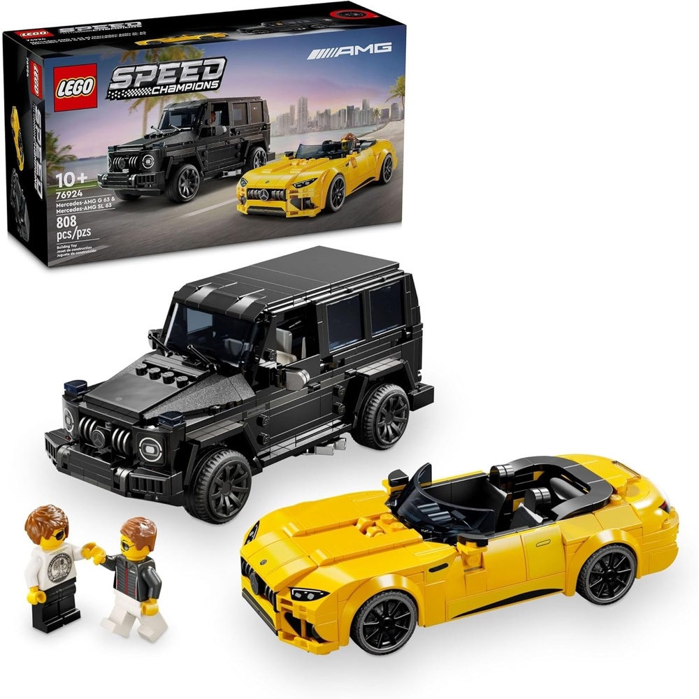 image:imageLEGO Speed Champions MercedesAMG G 63 amp SL 63 Building Toys Kids Pretend Play Toy Cars for Boys amp Girls Ages 10 Years Gifts for Christmas 76924