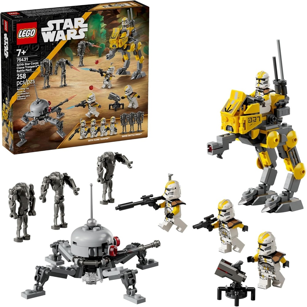 image:imageLEGO Star Wars 327th Star Corps Clone Troopers Battle Pack Building Toy Pretend Play Set for Boys amp Girls Ages 7 Collectible Model Kit amp Kids Room Decor Gift Idea for Birthdays 75431