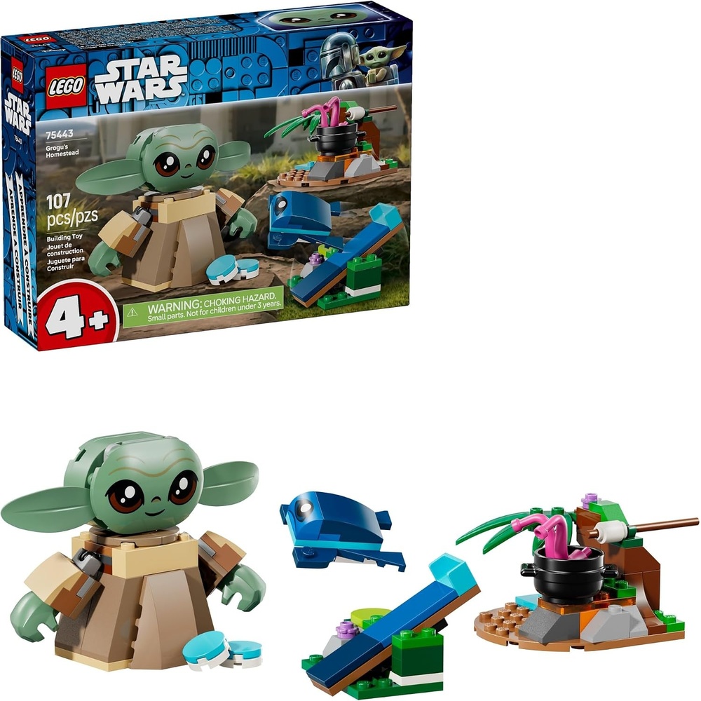 image:imageLEGO Star Wars Grogus Homestead Building Toy for Boys amp Girls The Mandalorian Pretend Play Set WSorgan Frog amp Poseable Grogu Figures for Preschool Kids Ages 4 Gift Idea for Birthdays 75443
