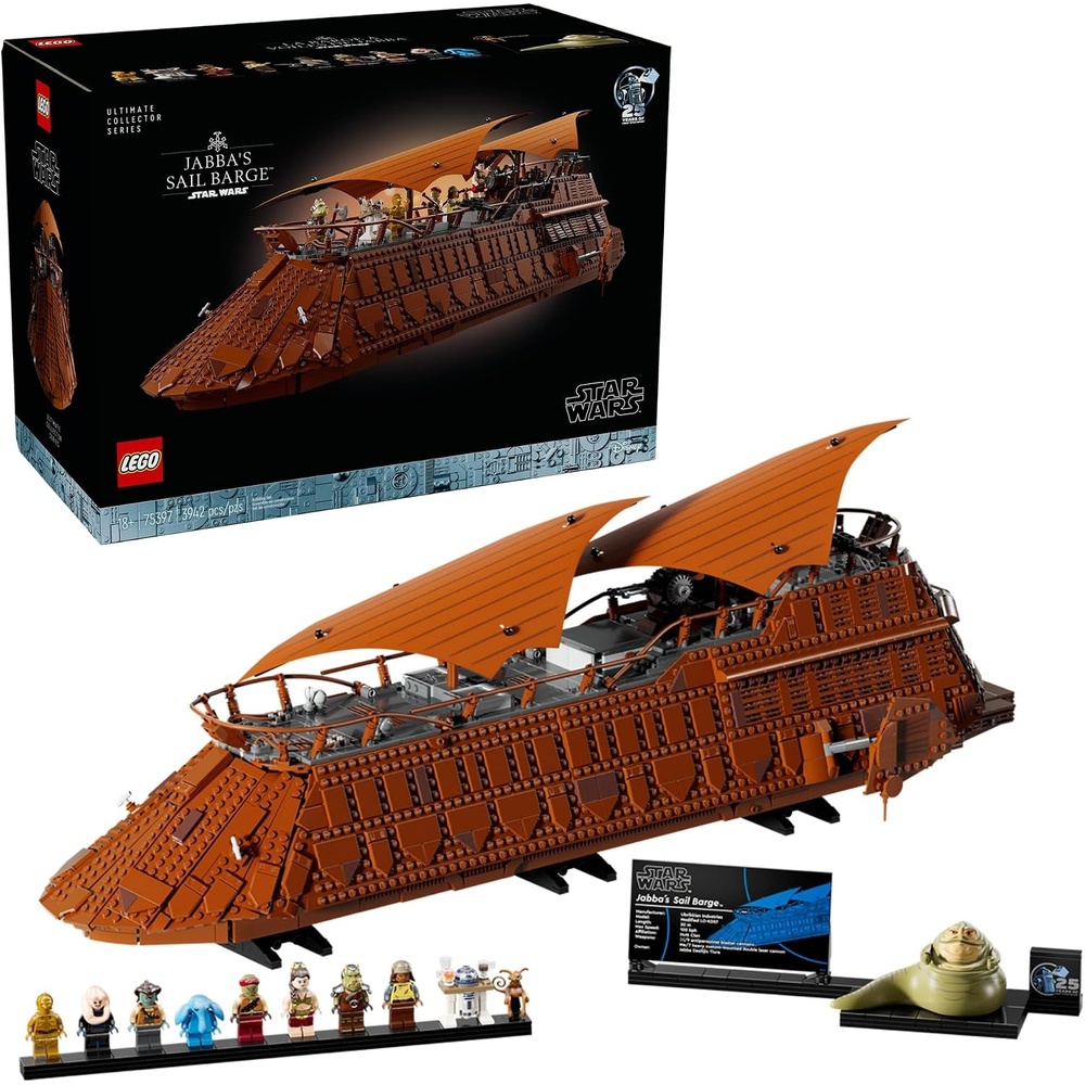 image:imageLEGO Star Wars Jabbas Sail Barge Building Sets for Adults Star Wars Ship Collectibles Set for Fans Building Kit with 450 Pieces 11 Minifigures Gifts for Men amp Women 75397