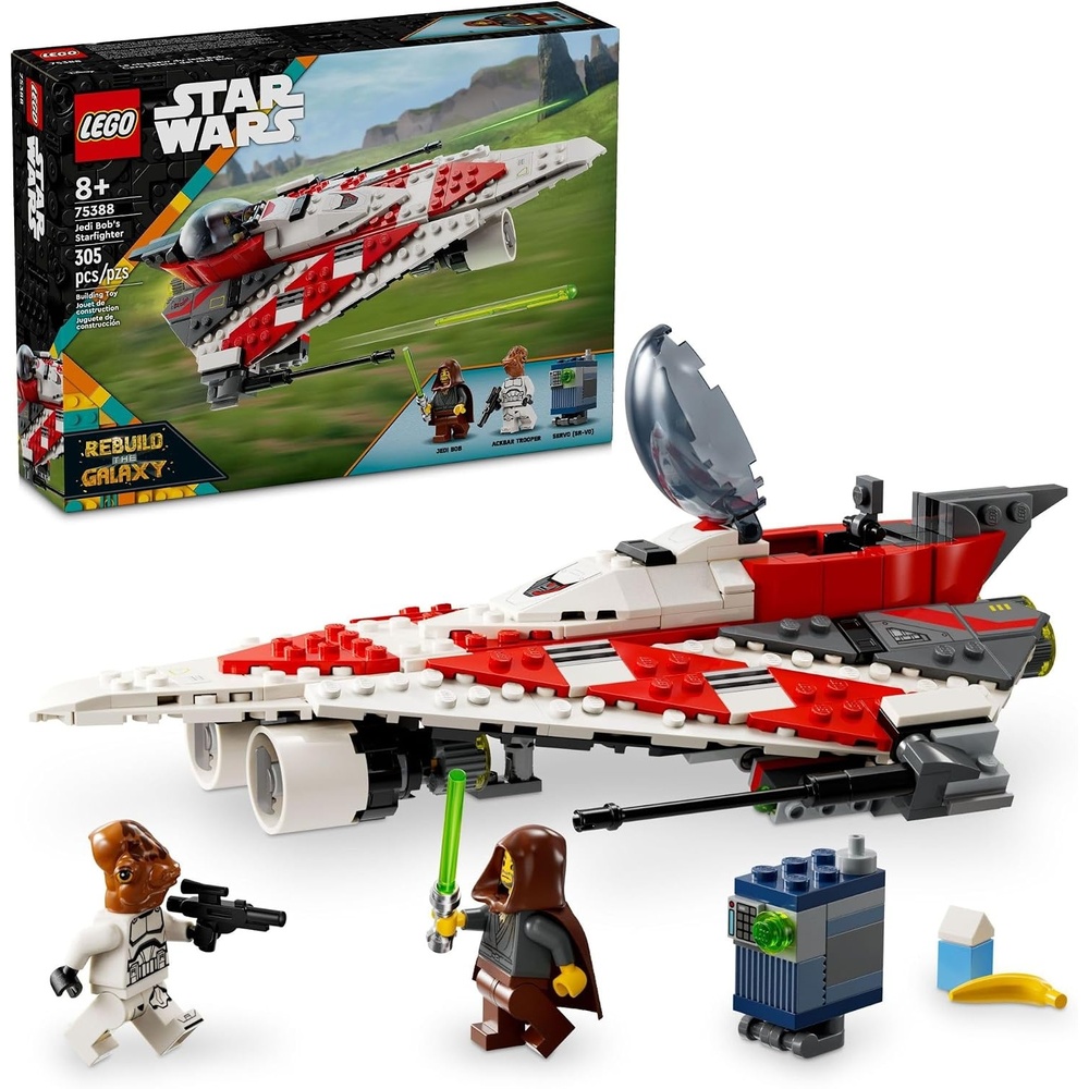 image:imageLEGO Star Wars Jedi Bobs Starfighter Buildable Toy Vehicle Brick Built Star Wars Starship with Jedi Bob Minifigure Birthday Gift Idea for Boys Girls or Any Fan Ages 8 and Up 75388