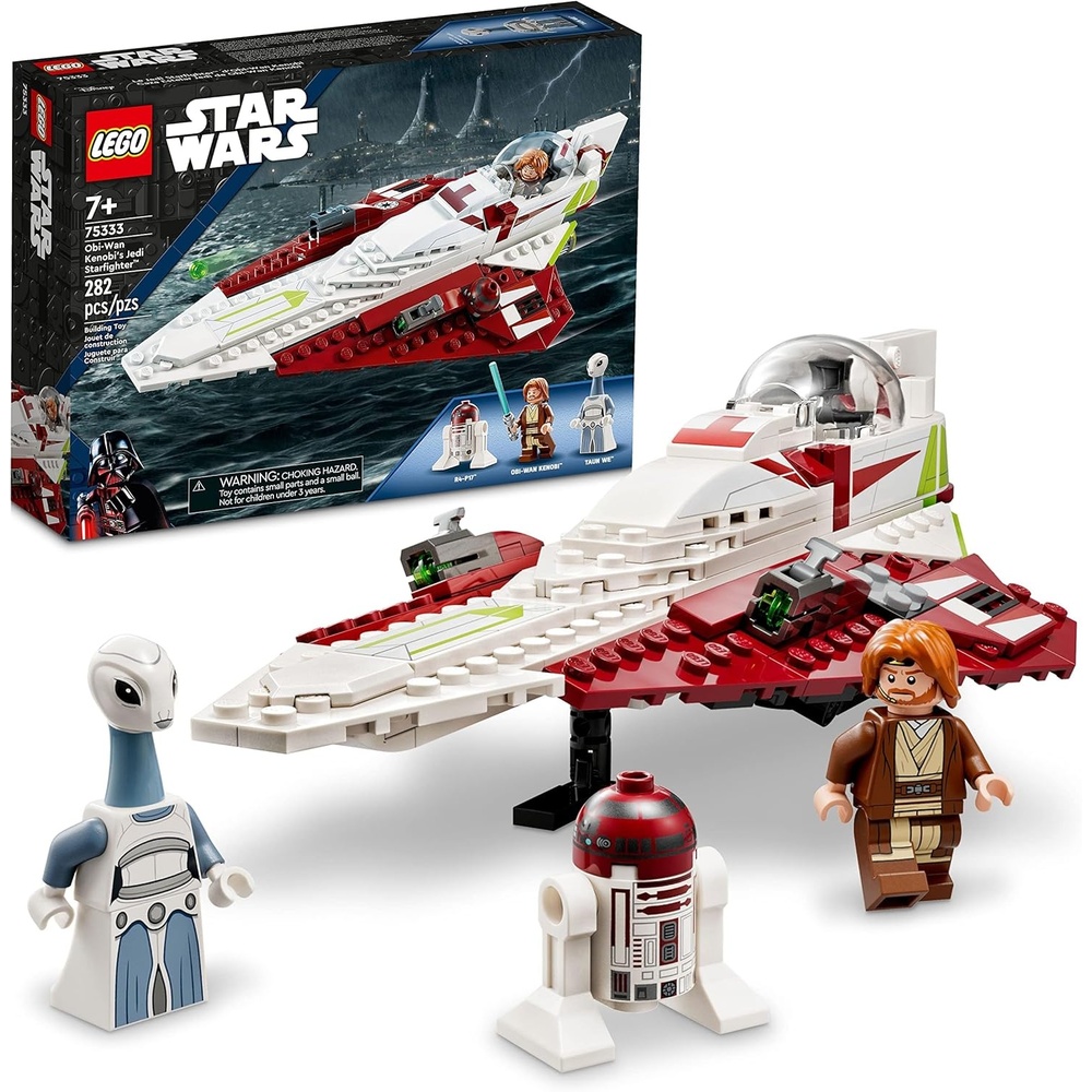 image:imageLEGO Star Wars OBIWan Kenobis Jedi Starfighter 75333 Building Toy Set Features Minifigures Lightsaber Clone Starship from Attack of the Clones Great Gift for Kids Boys and Girls Ages 7