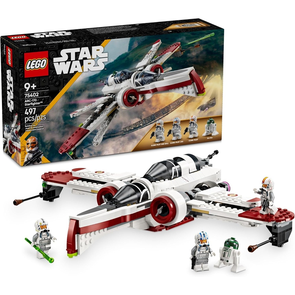 image:imageLEGO Star Wars Revenge of The Sith ARC170 Starfighter Spaceship Building Toy Kids Star Wars Toy for Boys and Girls Ages 9 Gift Idea for Birthdays 75402