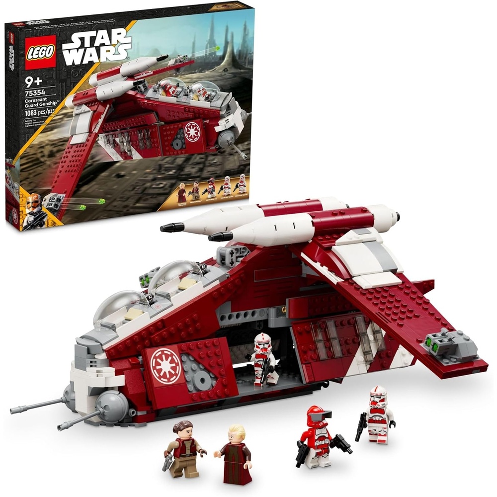 image:imageLEGO Star Wars The Clone Wars Coruscant Guard Gunship Buildable Star Wars Toy for 9 Year Olds Gift Idea for Fans Includes 3 Clone Trooper Minifigures 75354