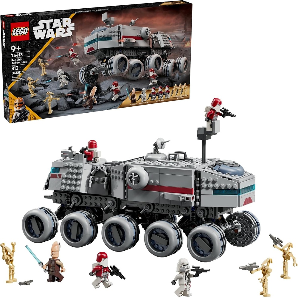 image:imageLEGO Star Wars The Clone Wars Republic Juggernaut Building Toy for Kids Pretend Play Set W 8 Toy Figures Collectible Model Kit for Boys amp Girls Ages 9 Gift Idea for Birthdays 75413